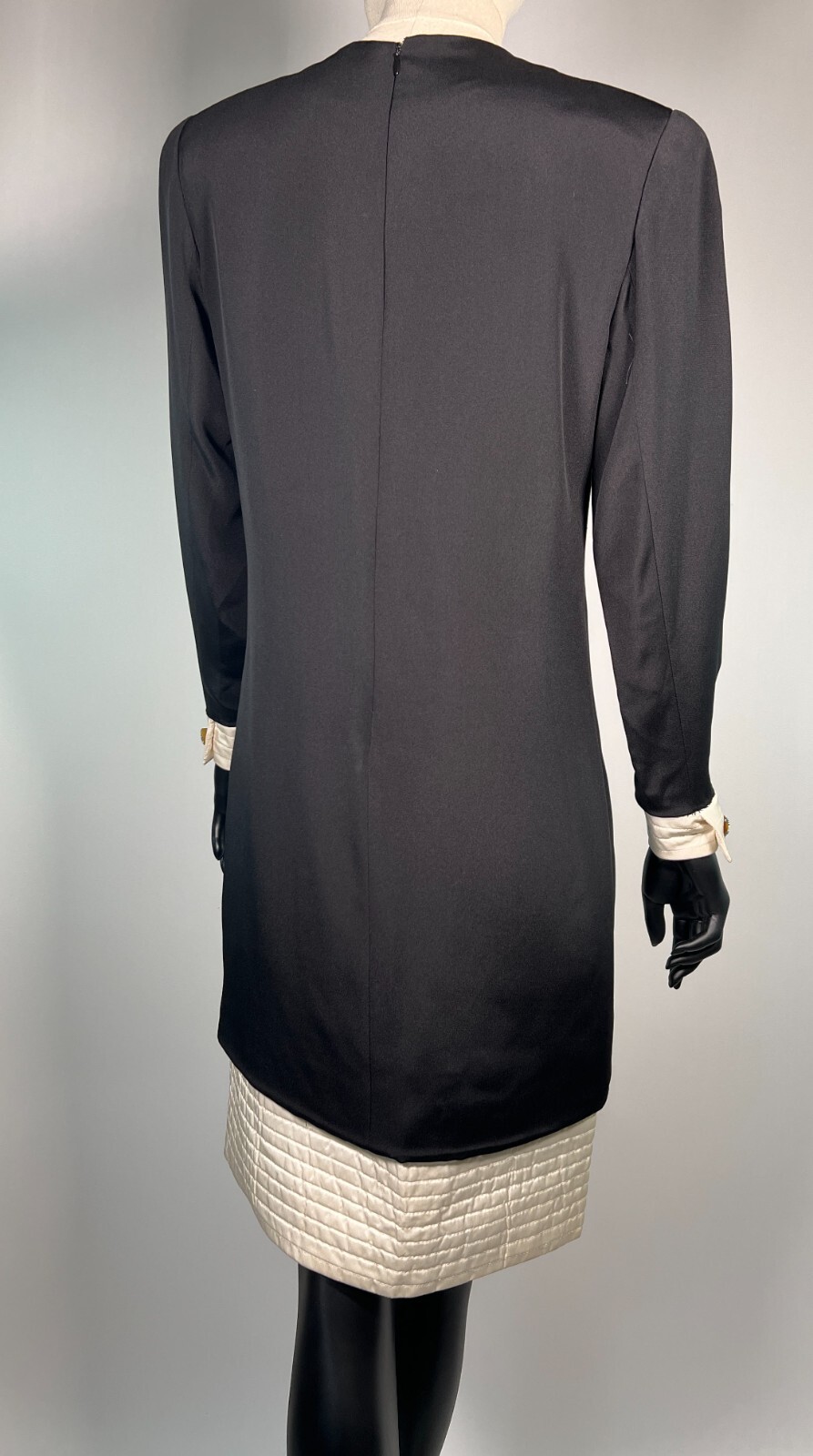 Vintage Stanley Platos Black White Shift Dress