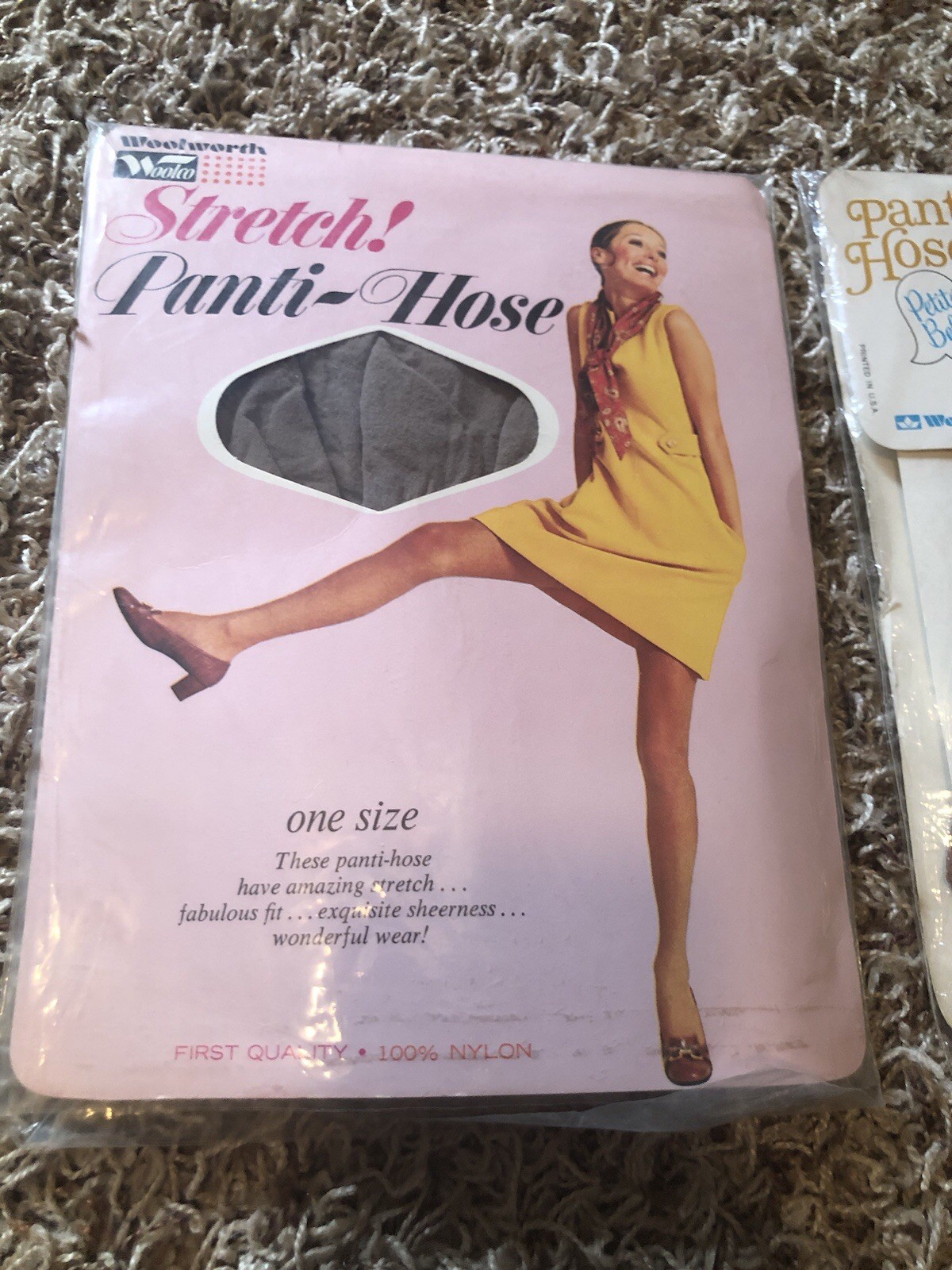 Vintage Woolworth 1970’s Petite Belle Stretch! Panty Hose lot OS Rosetone/Tan