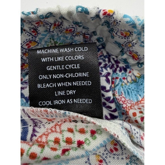 Vanilla Star Colorful Flowy Rayon Pants Size Medium