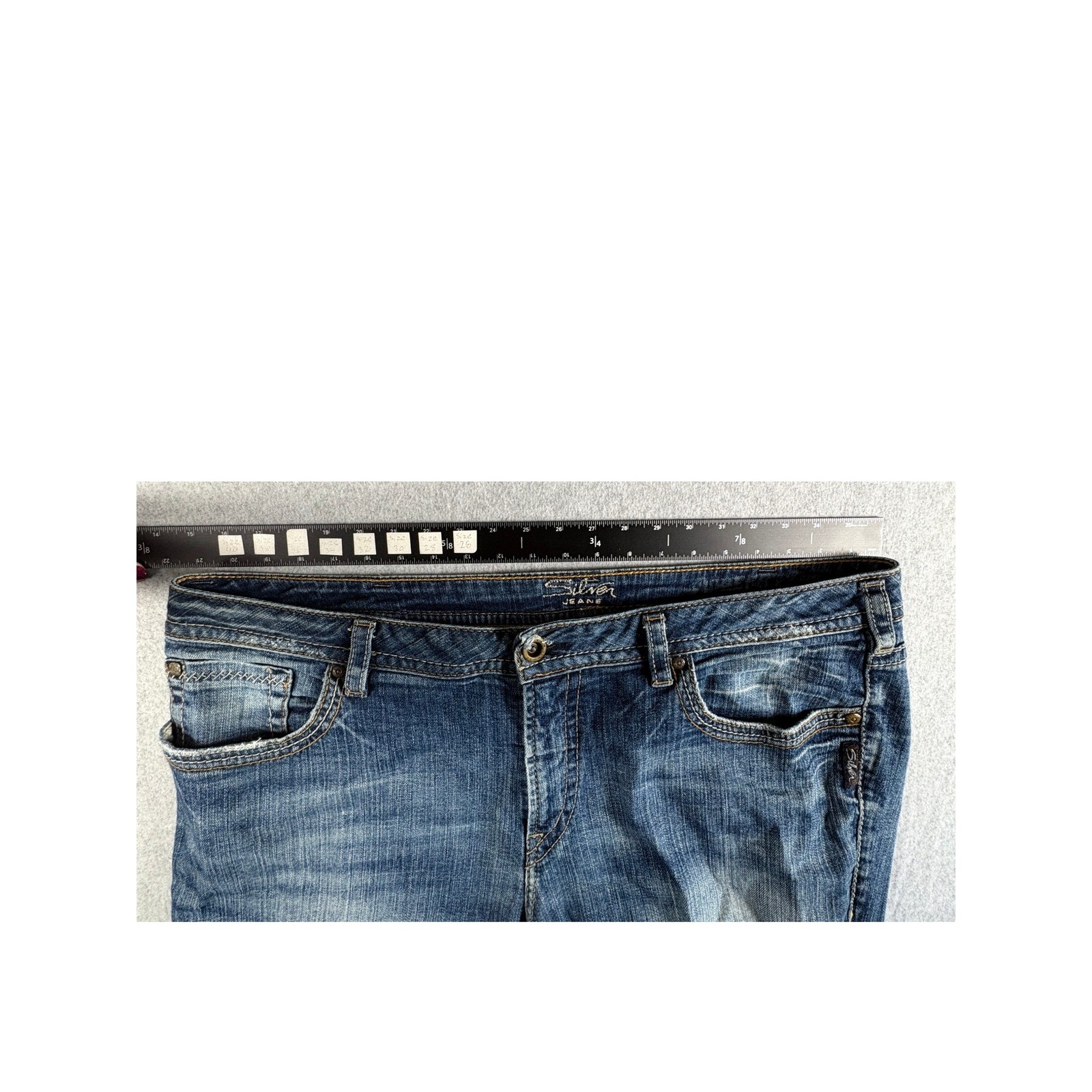 Vintage Silver Jeans Co. Bootcut Jeans Womens W44xL27 Blue Denim Mid Rise Faded