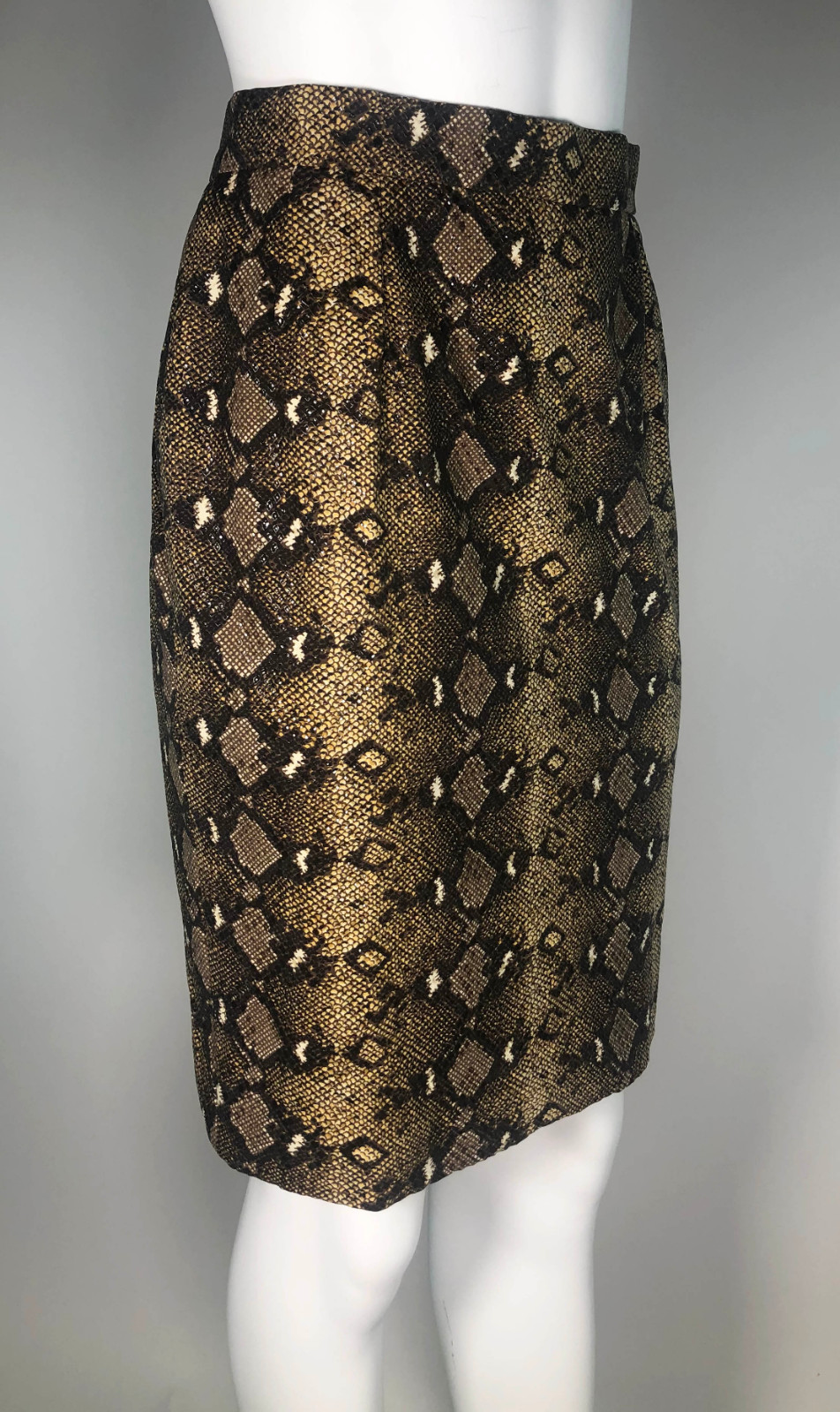 Vintage Yves Saint Laurent Encore Faux Snakeskin Skirt