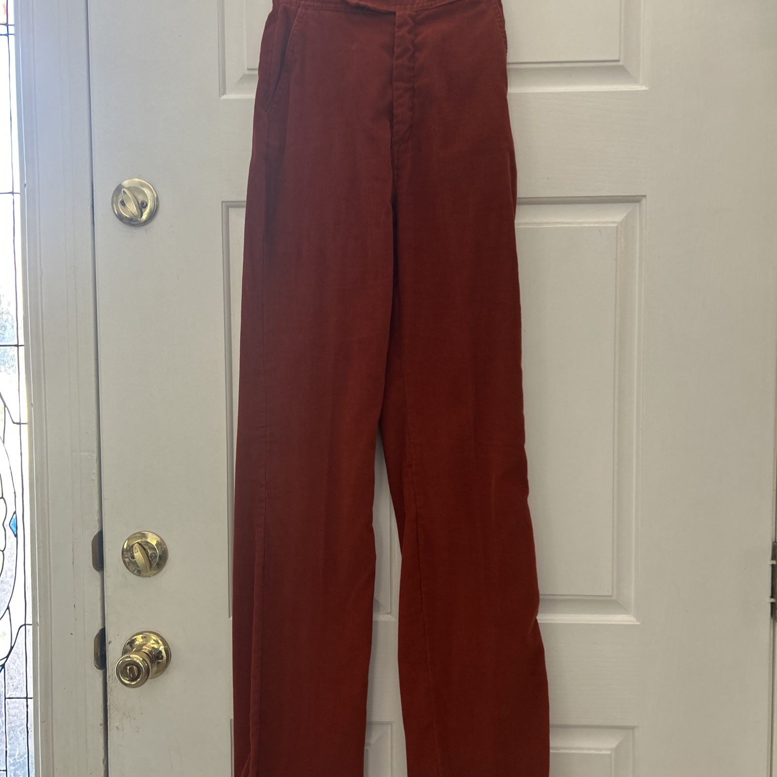 Vintage Orange Corduroy Pants Size 7 Poor Little Rich Girl 2005 33” Made USA