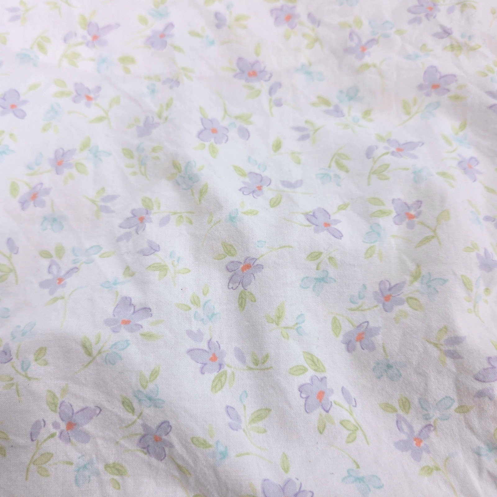 L.L.Bean Vintage Dress 6 Cotton Cottagecore Shift Mini Purple Floral Flower EUC