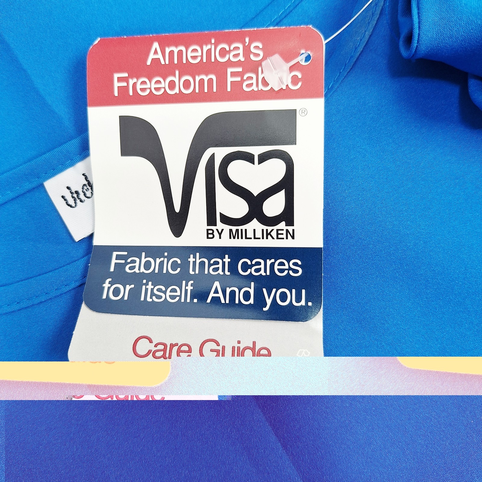 New NOS Vicky Wayne Vintage Size 12 Bright Blue Crew Neckline Shell Blouse Shirt