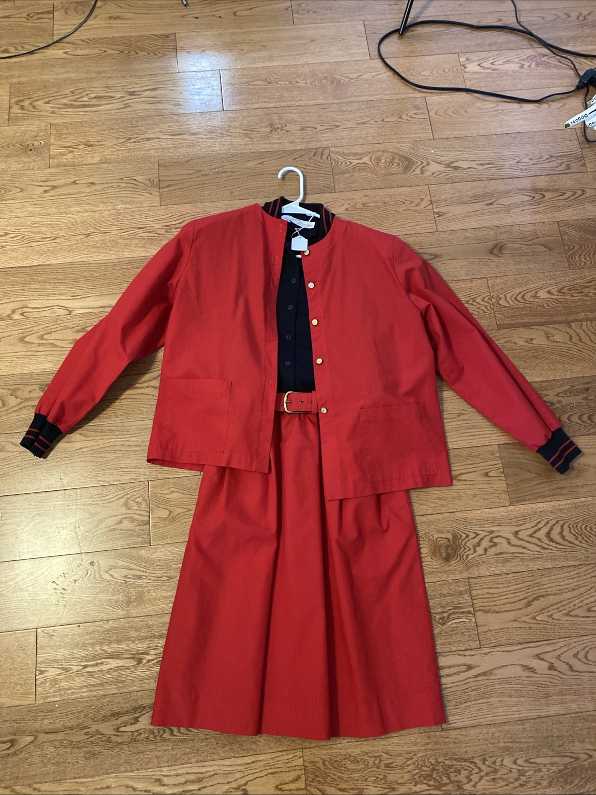 Vintage dress two-piece by Norm Thompson red