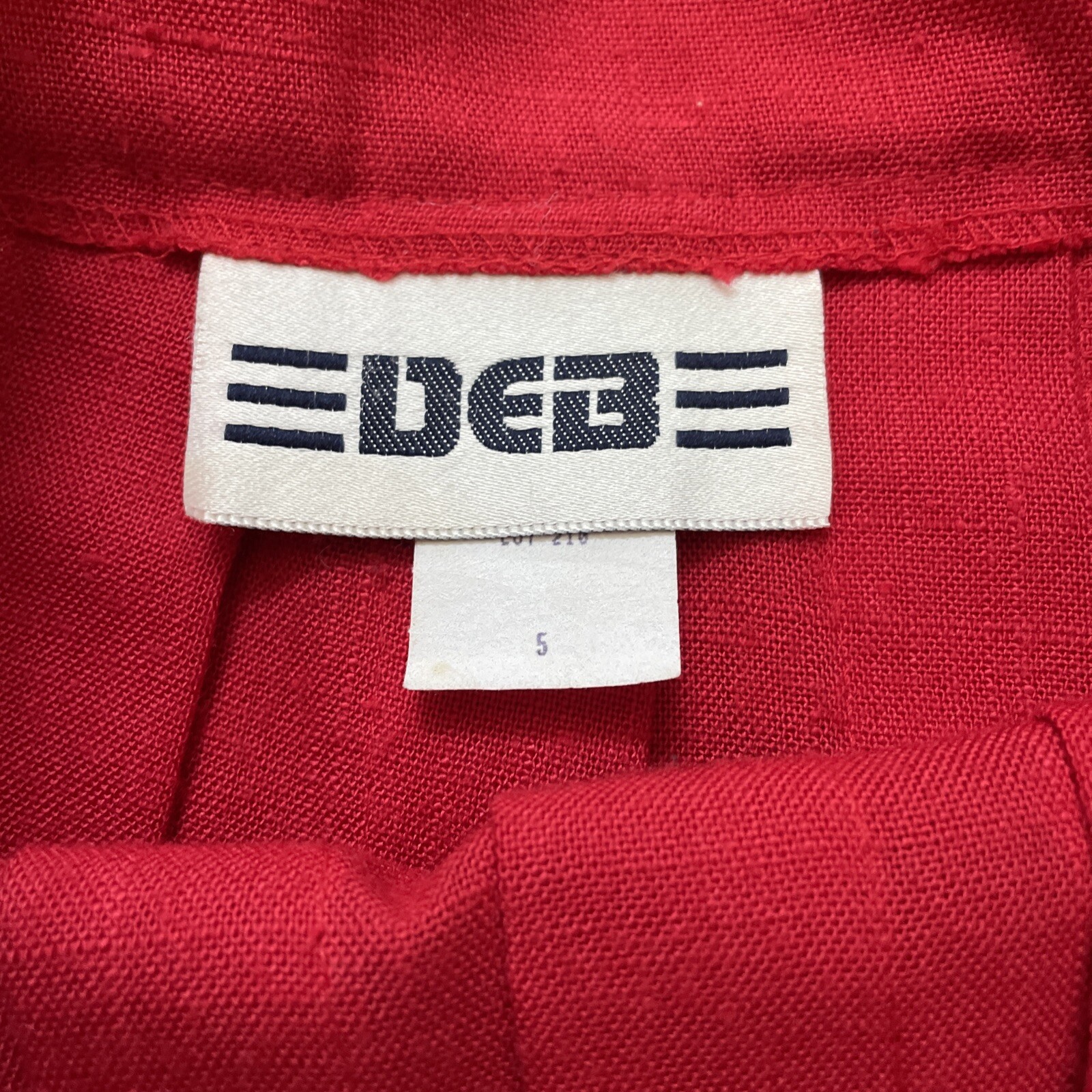 VTG Deb Womens Casual Pleated Button Zip Red A Line Skirt XS Tennis Cheer Style
