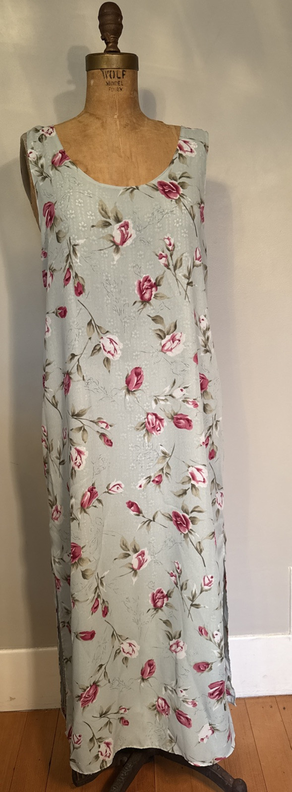Vintage 90’s Reversible Tank Shift Dress Ditsy Floral Romantic Boho Fairy M