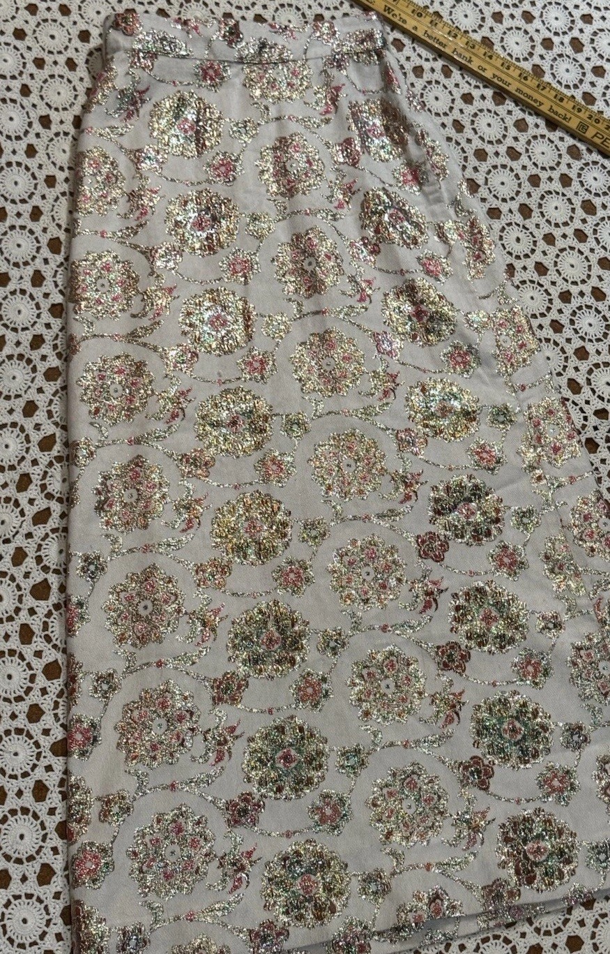 VTG 60s 70s Alice Of California Floral Maxi Skirt Boho Classic Intricate Design
