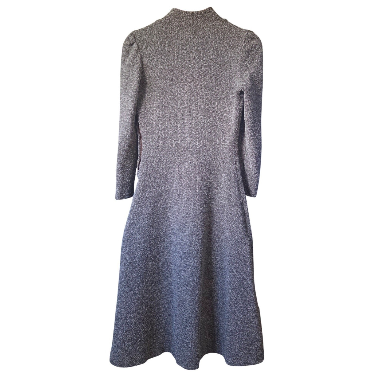 Vintage Lagenlook Brown Wool Knit Dress Made in Europe Artsy Marled Cottagecore