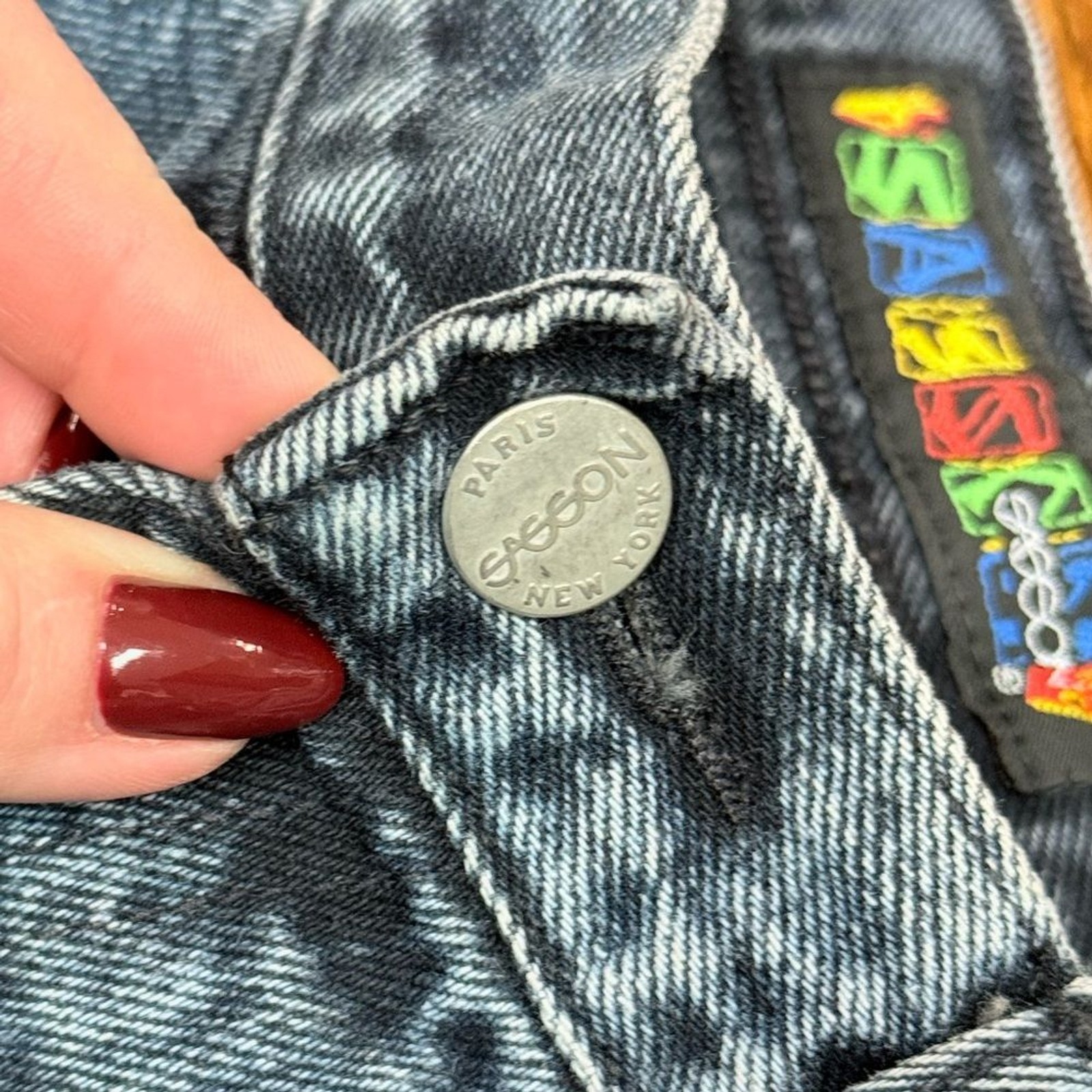 Sasson Dark Acid Wash High Waist Tapered Jeans Vintage 80s 90s Fits 26/27