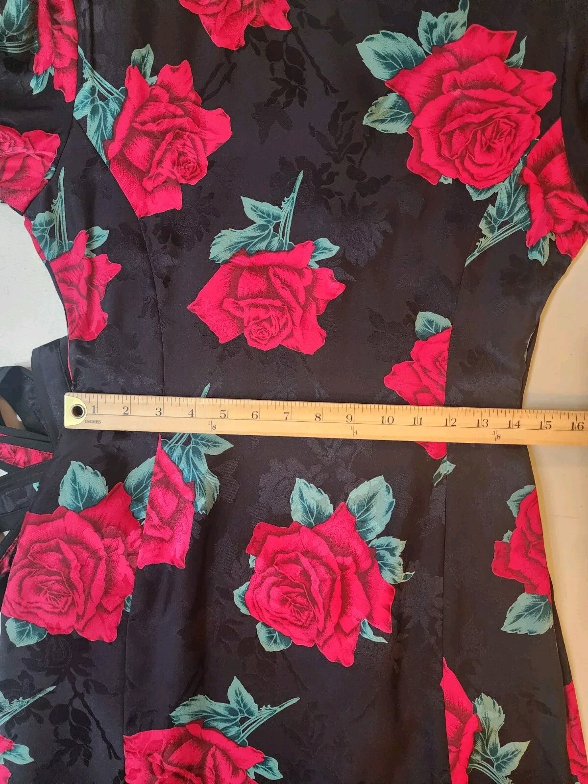 Vintage 1980s PIA RUCCI Wrap Dress Size 8 100% Silk Black Floral Rose Print