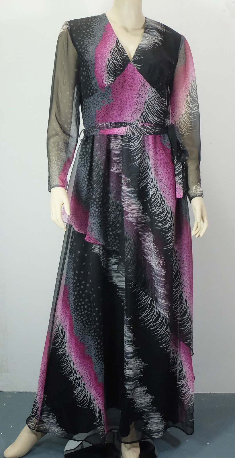 long vintage dress by vera mont size 38 tulle party dress 1970s