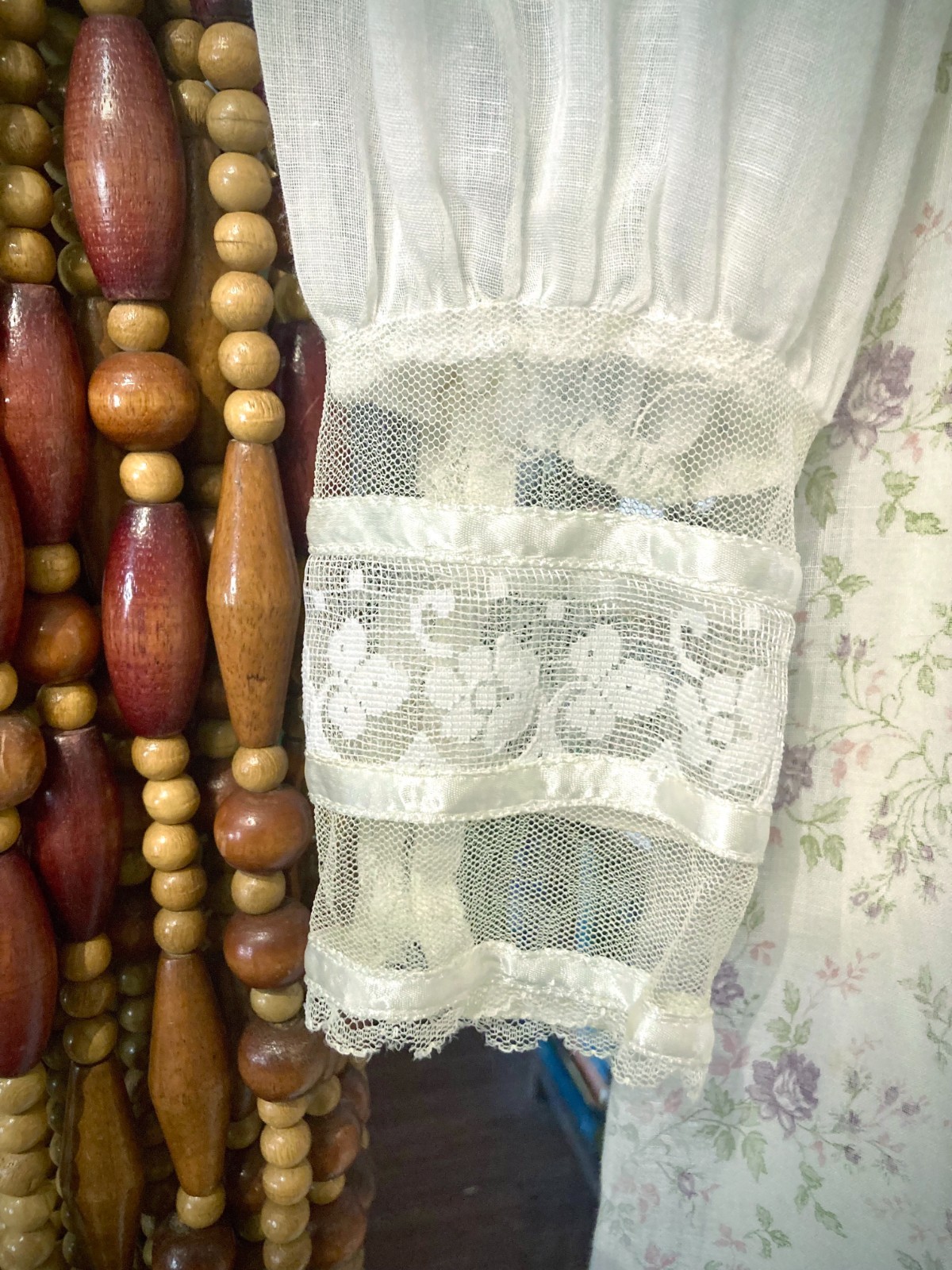 Vtg 70s Gunne Sax Jessica McClintock Floral Lace Corset Prairie Maxi Dress XXS