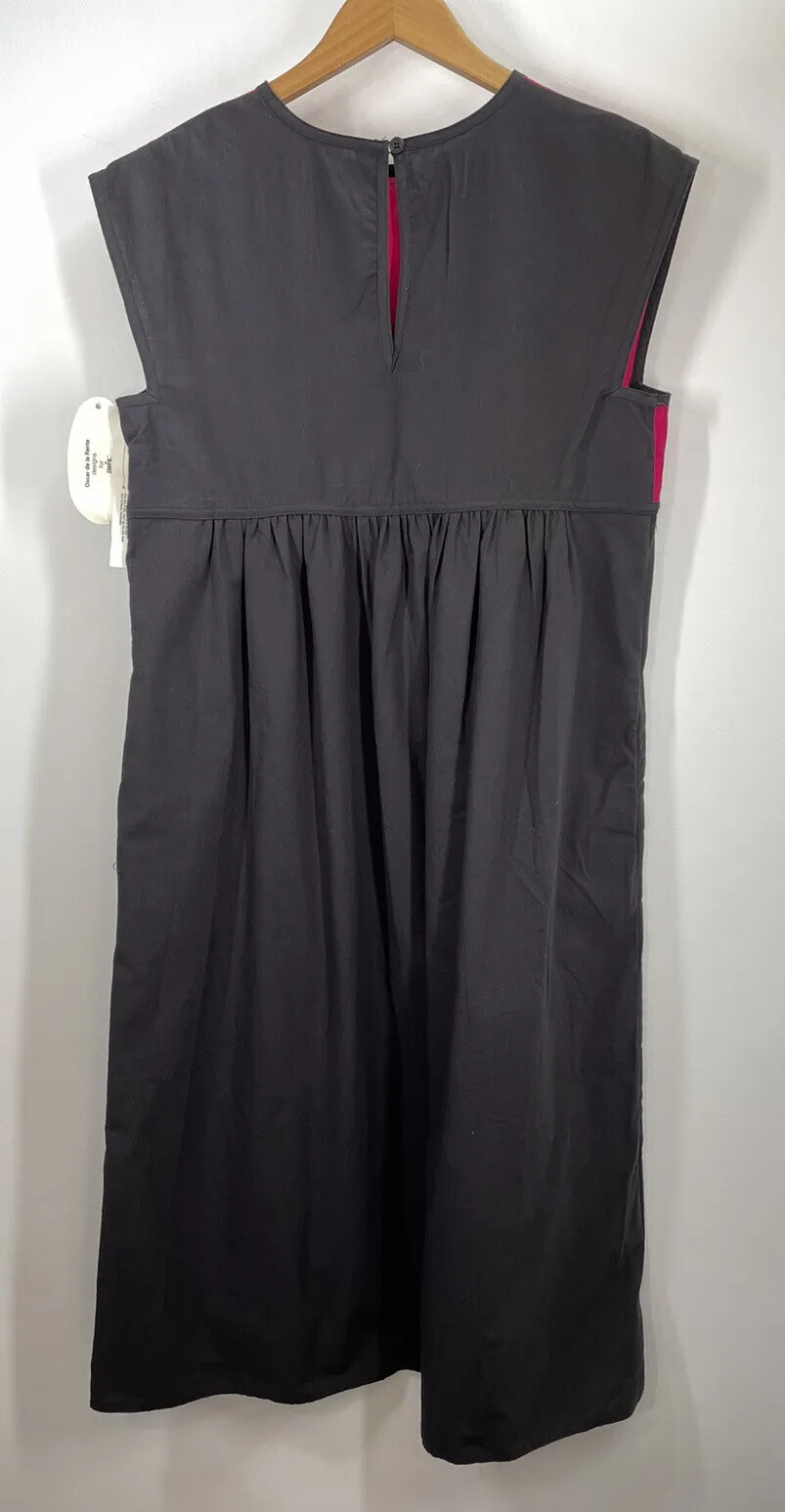 VTG 80s Oscar De La Renta Lounge Dress Pockets Cotton NWT SZ 12