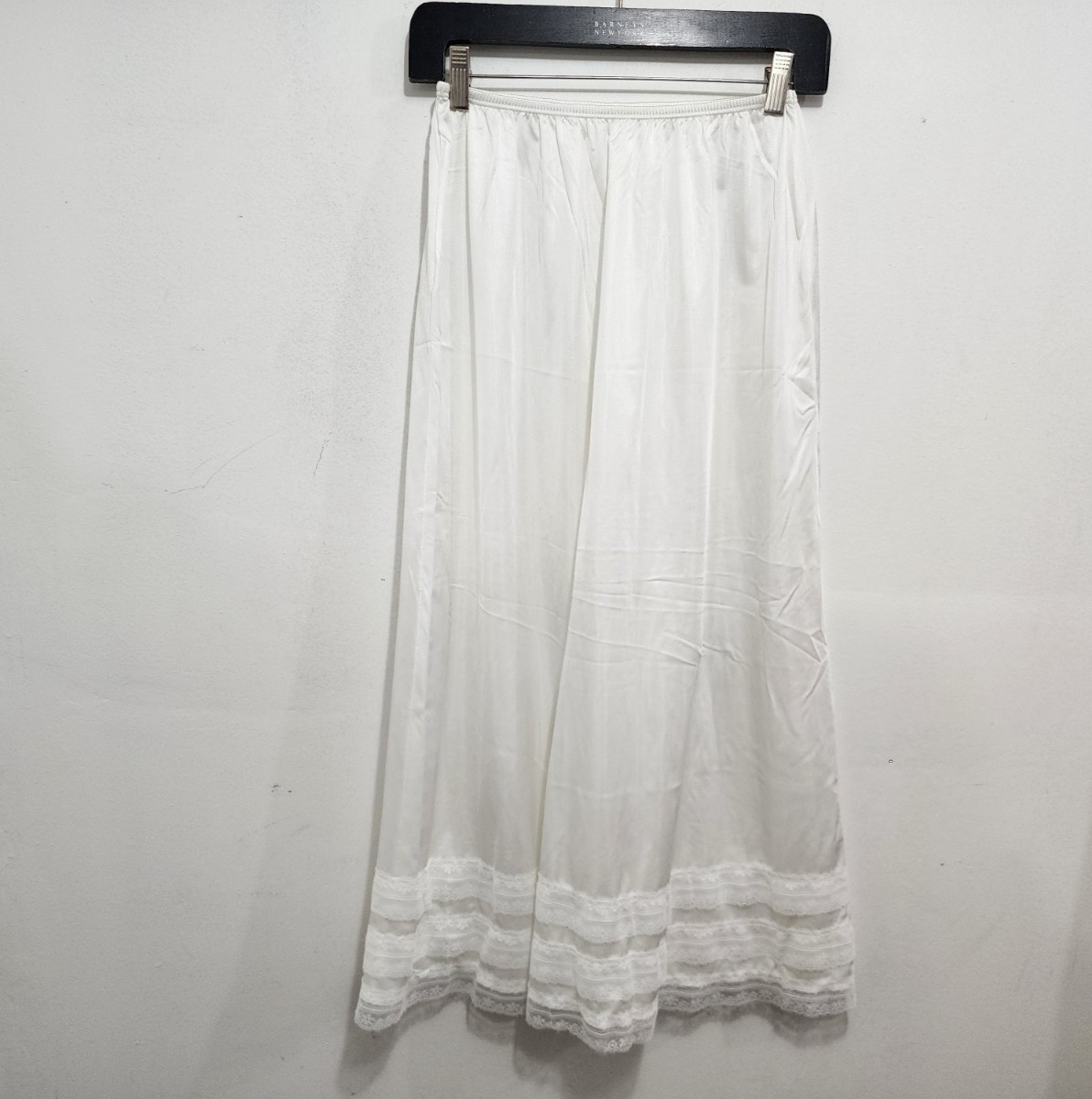 Vintage Jenelle of California Maxi Nylon Half Slip Lace White Size M/L