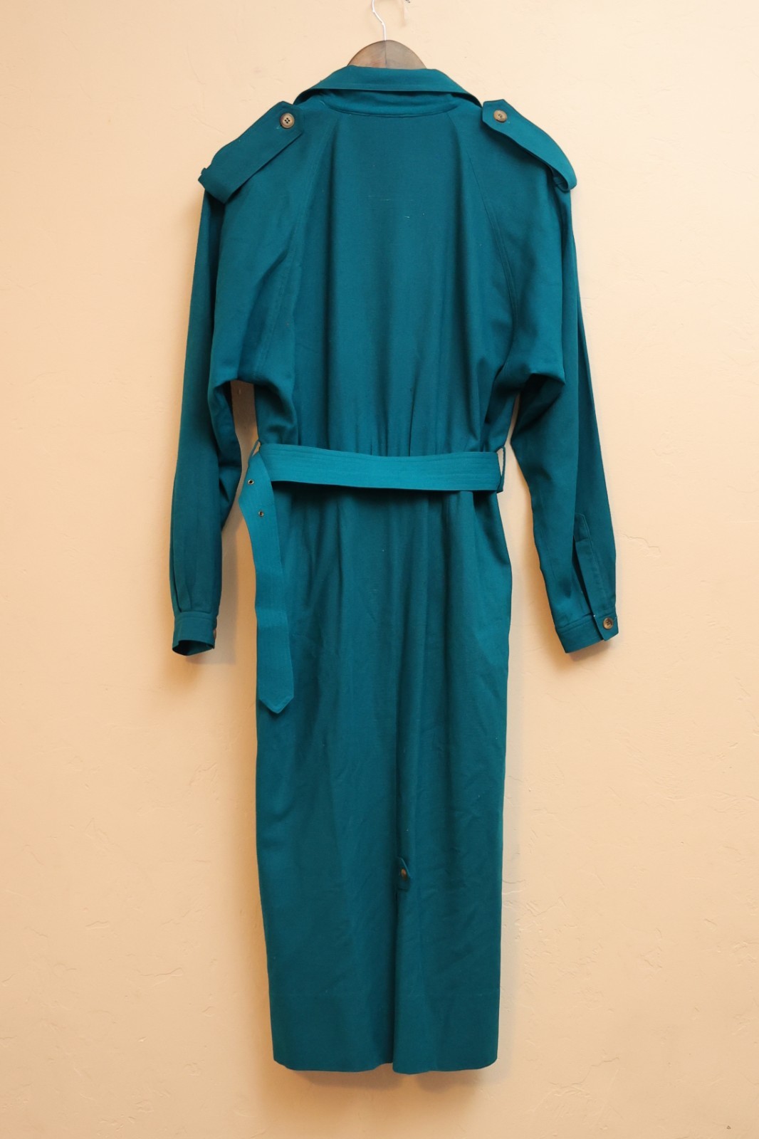 ✨ VTG 100% Silk Wrap Claiborne Midi Blue Green Dress Sz 12 Summer Quiet Luxury