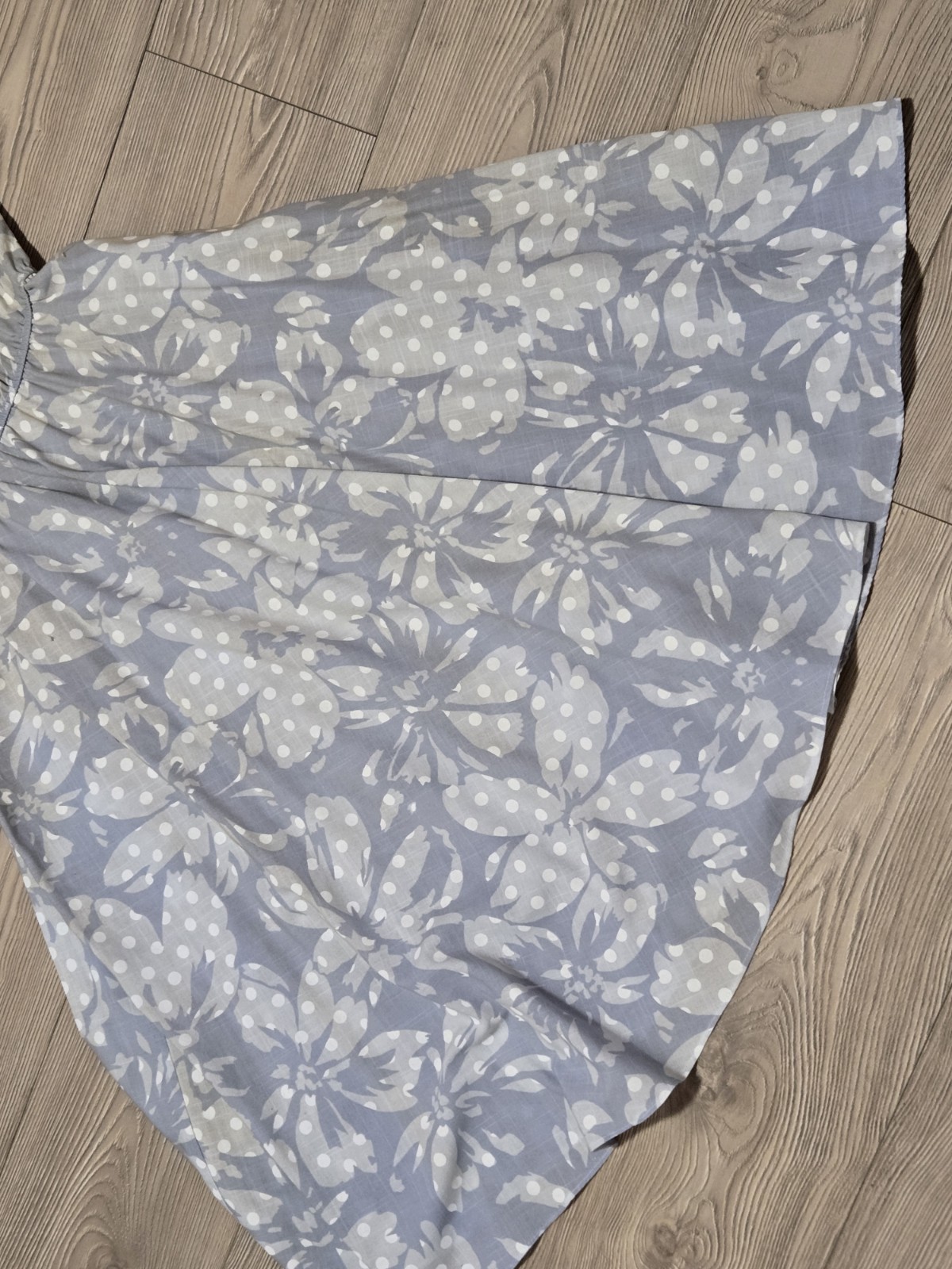 S. L. Petites Fashions Dress True Vintage Womens Size 10 Blue Floral *Stains*
