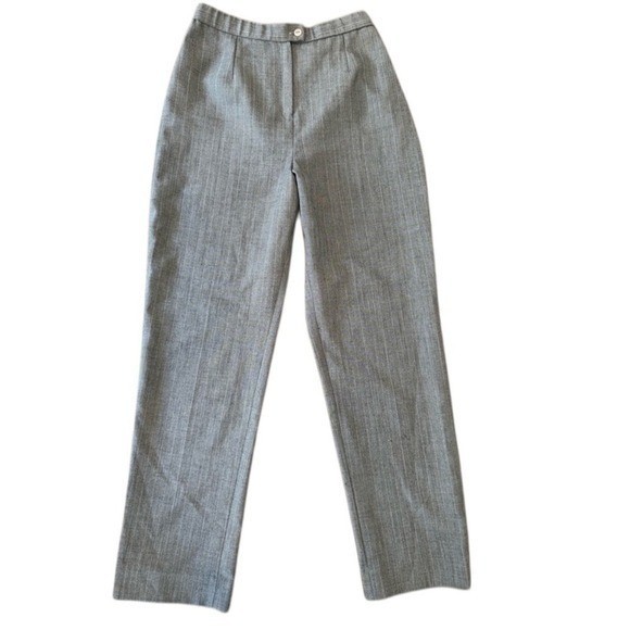 Reflections Vintage Grey Herringbone High Waist Pants Costume Theater 10T 12B
