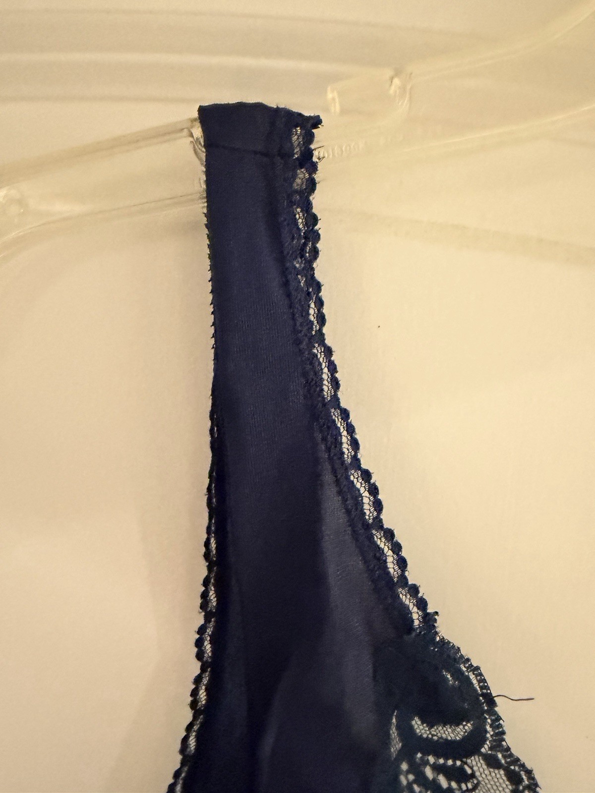 Vintage Vanity Warners Size 40 Blue Nylon Camisole with Lace Trim