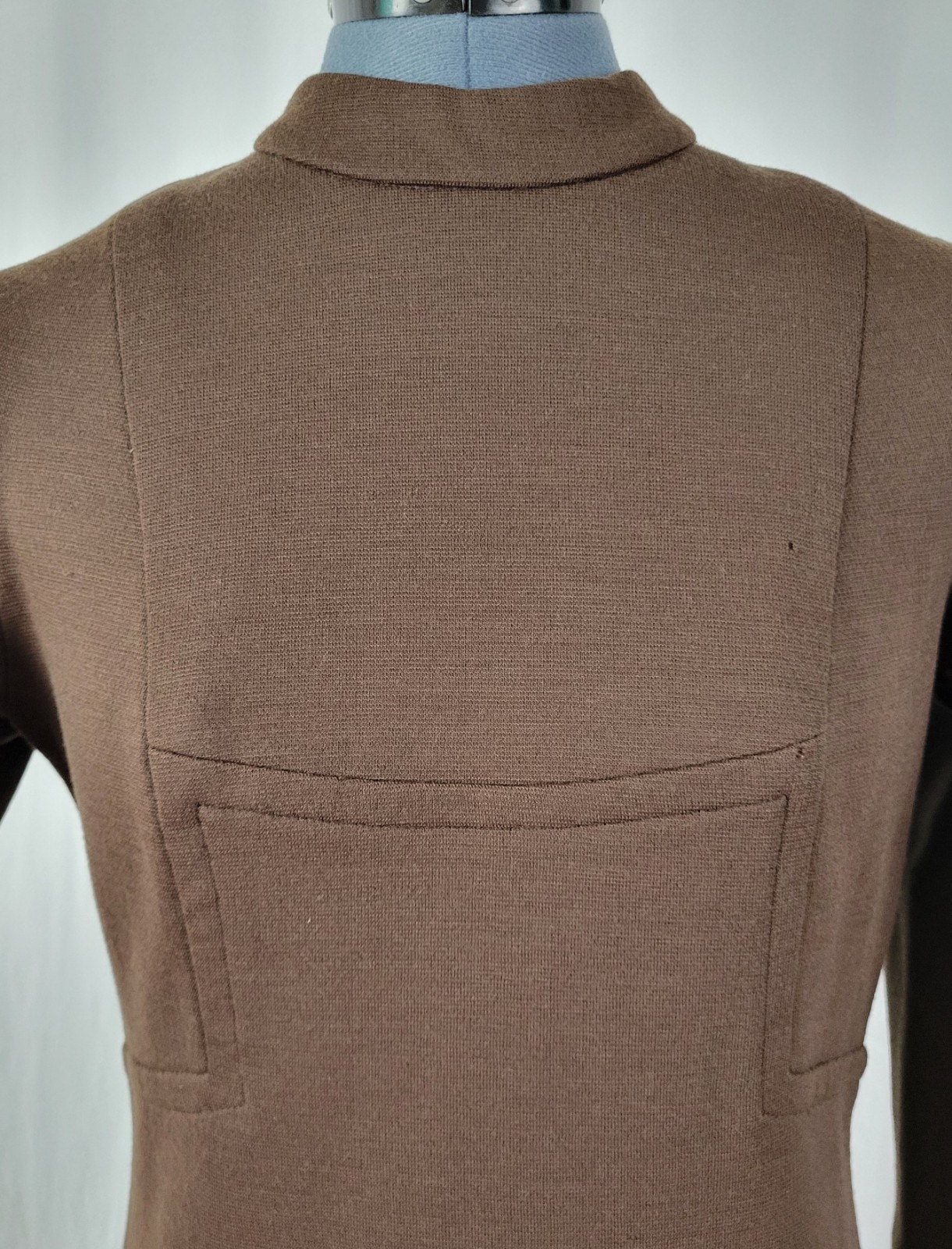 Vintage Puritan Forever Young Brown Sheath Dress w Paneled Bodice Size XS/S?