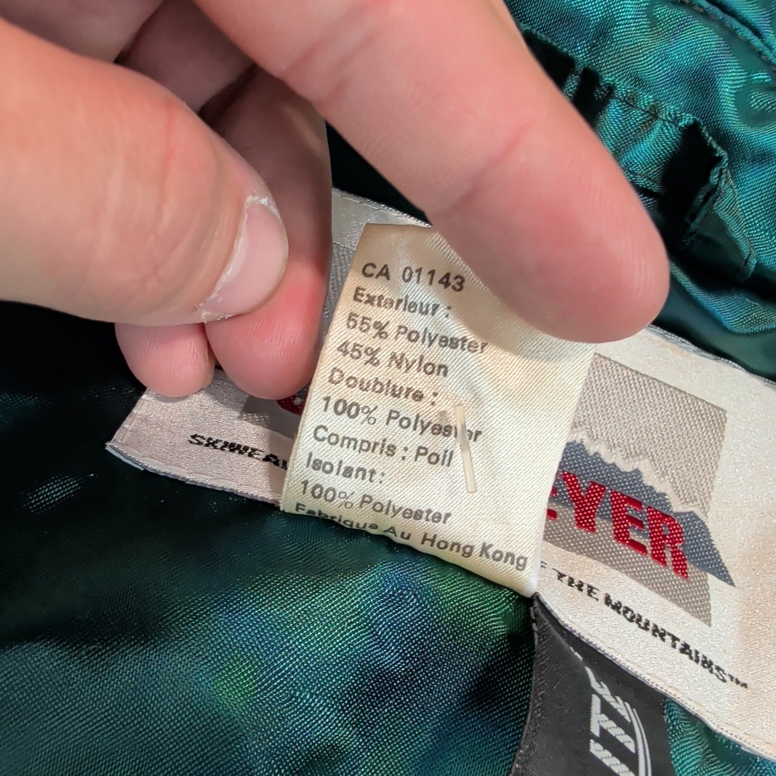 Obermeyer Womens Ski Jacket 8 Green Iridescent Puffer VTG Thermolite Insulated