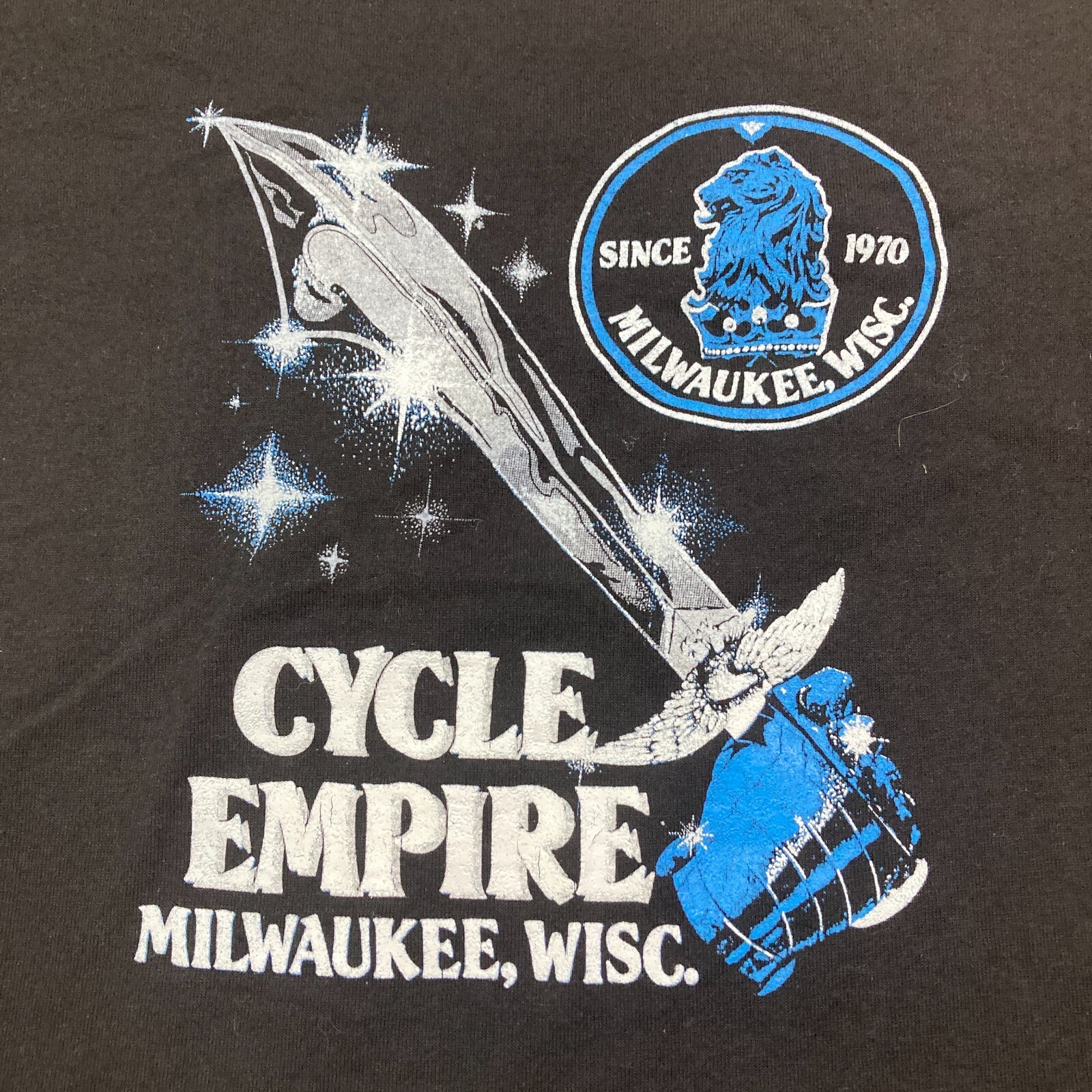 Vintage 80s 3D Emblem Harley Davidson T-shirt Milwaukee Wisconsin Motorcycle Tee