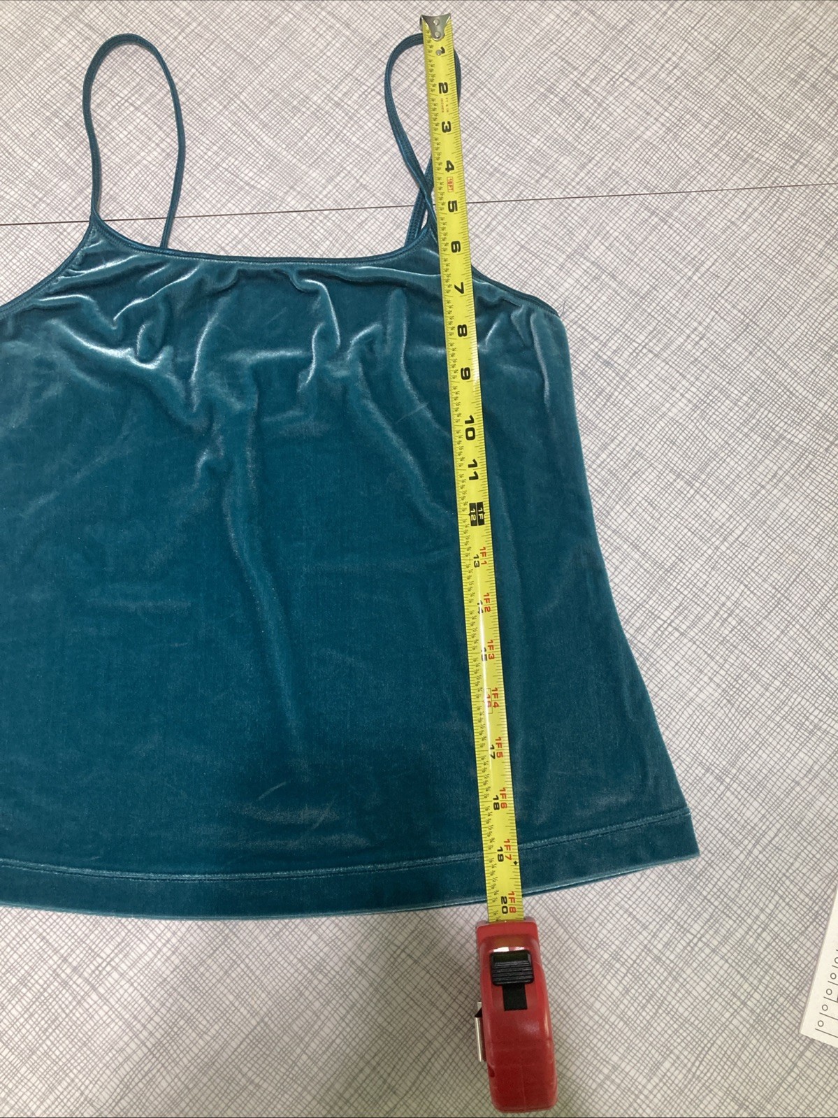 VTG 90s Warner’s Velvet Beware Cami Teal Green Spaghetti Strap Top Medium Grunge