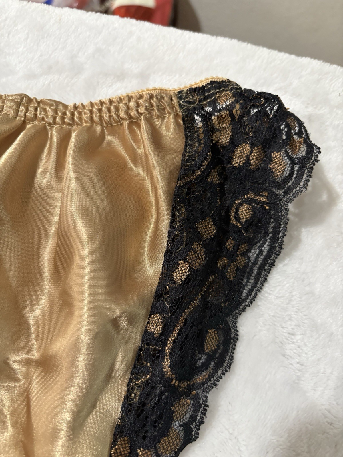 VTG Lucie Anne Panties & TANK 2XS French Cut Gold High Waisted USA B-32 W-28