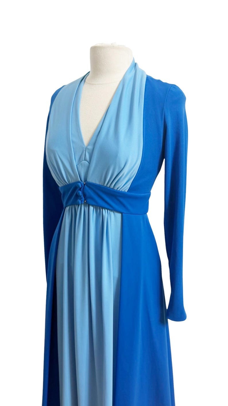 1970s Disco Dress / Studio 54 Dress / 1970s Maxi Dress / Size Medium
