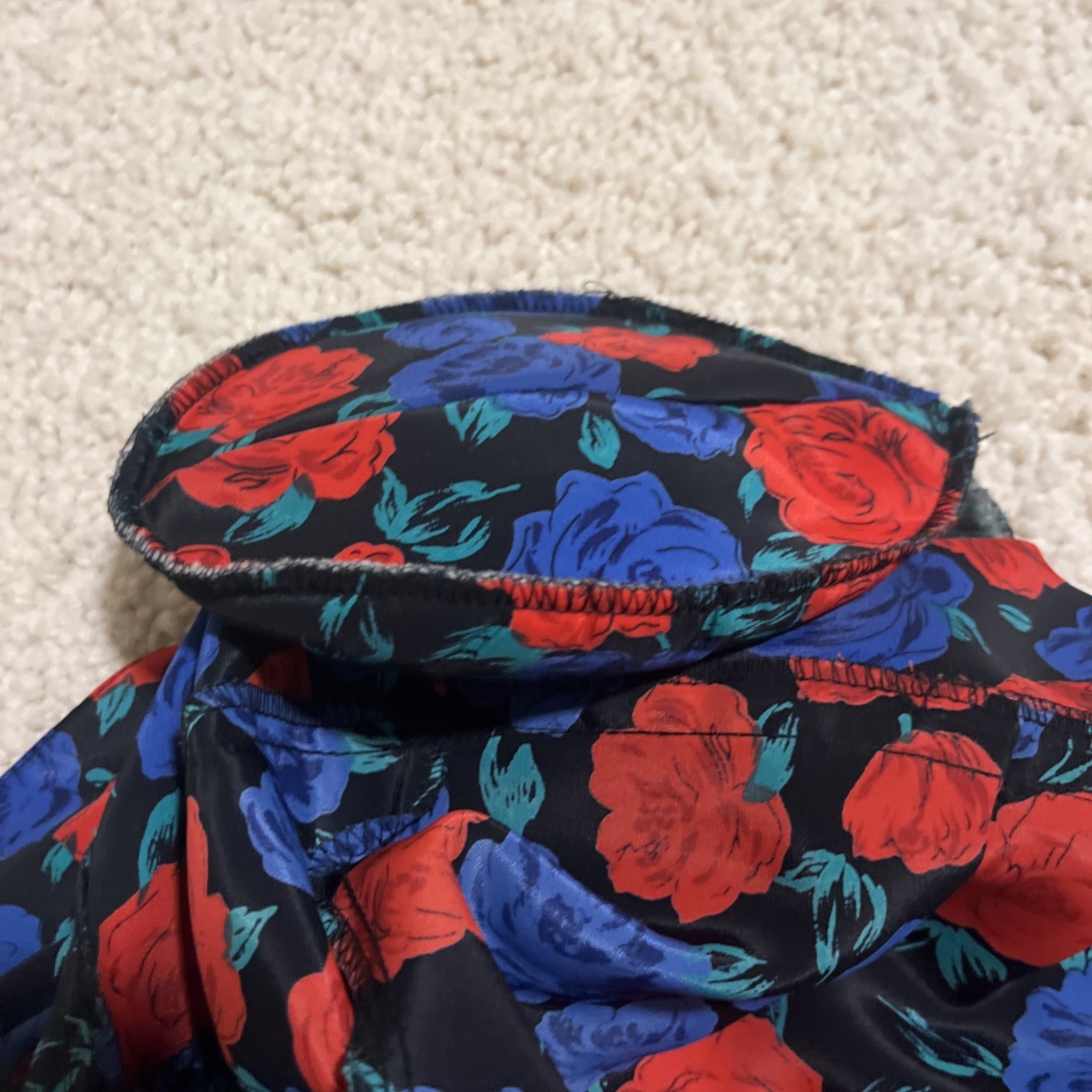 Vintage 80/90s Oscar De La Renta Expressions Floral Blouse Sz 10 Red,blue,black