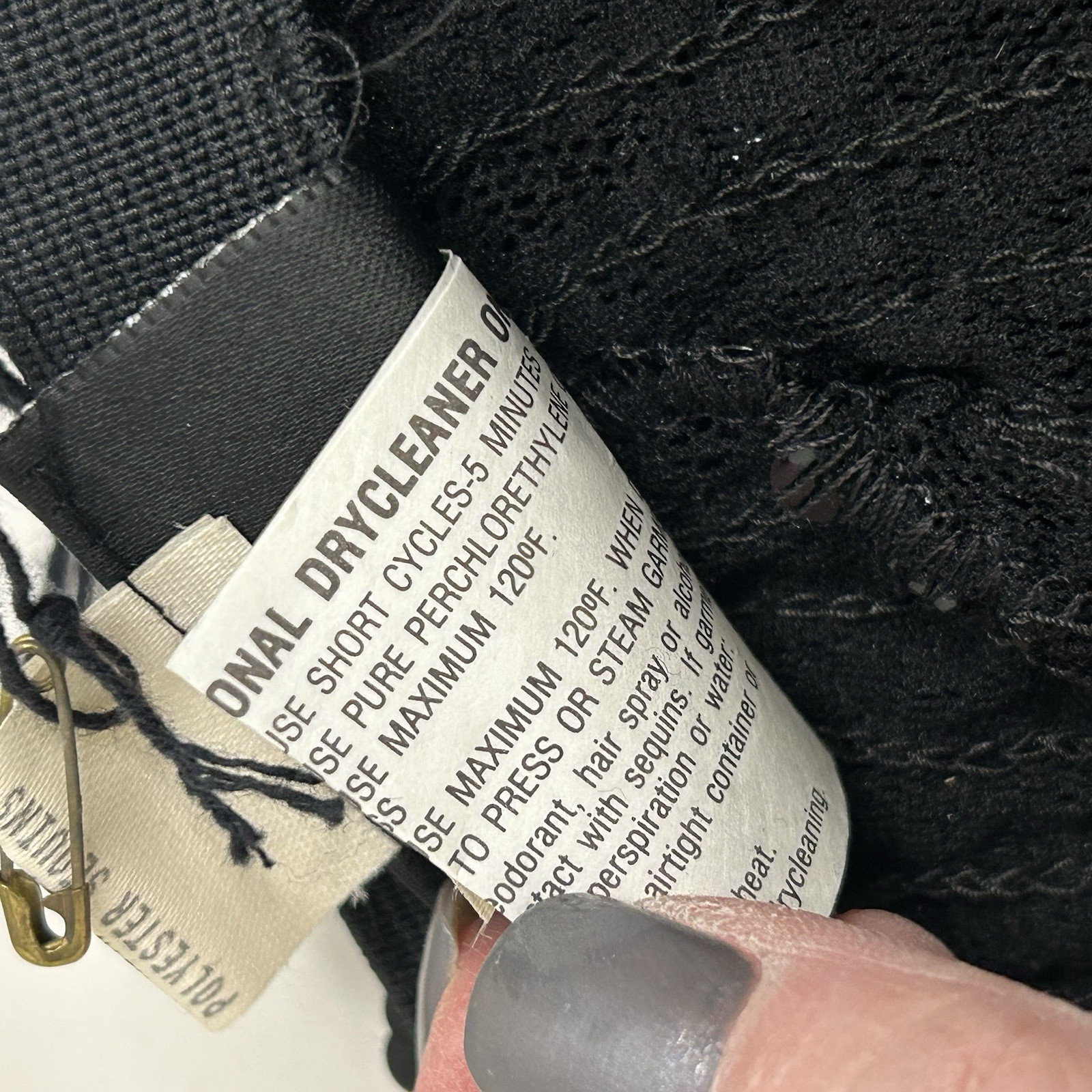 Vtg DNKY Black Sequined Pants Stretch Size S Pull-On Party NYE Made In USA NWT