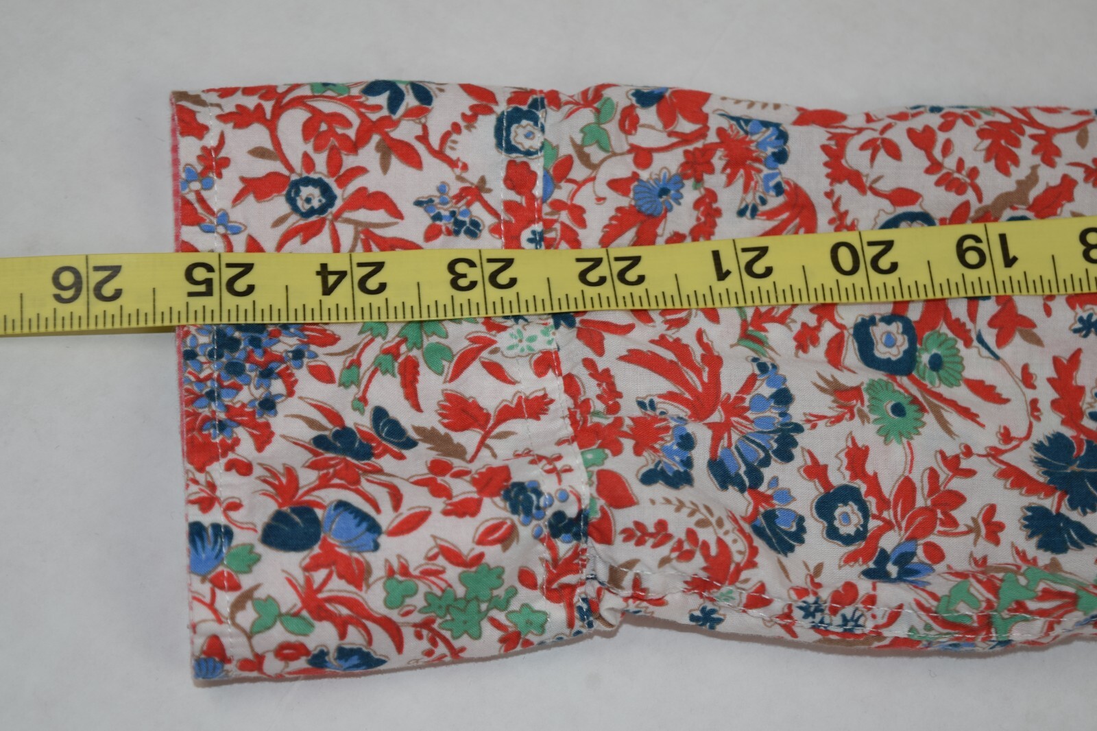 Vintage Womens Shirt Dockers Size S/M 90s Shimmery Red Blue Bronze Green Floral