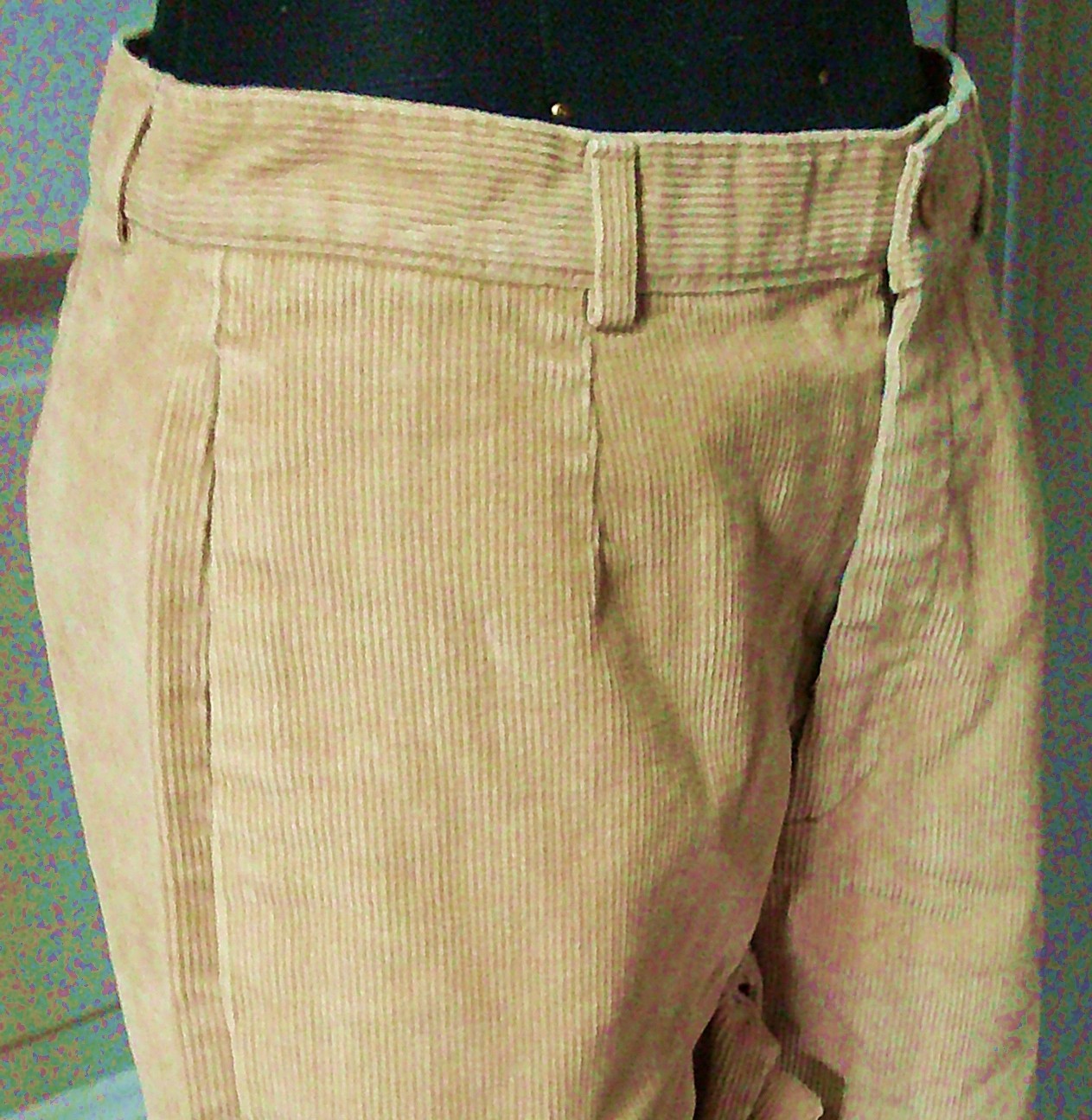 90’s LANDS’ END Ladies Tan Cords Corduroy Pants Slacks Trouser 8 Regular