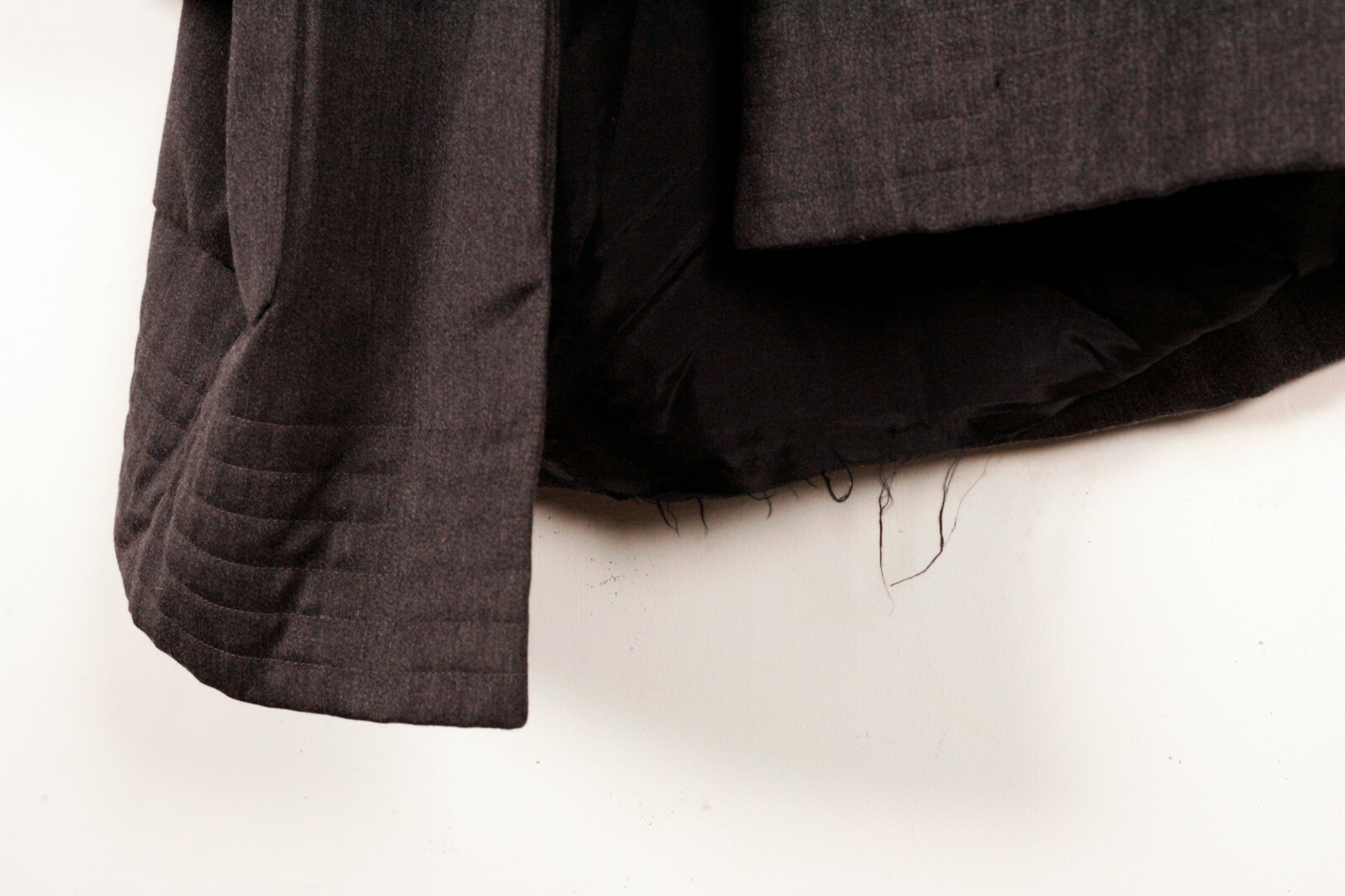 Balenciaga Dark Gray Opera Style Wool France Coat 50 Le Dix Paris Vintage