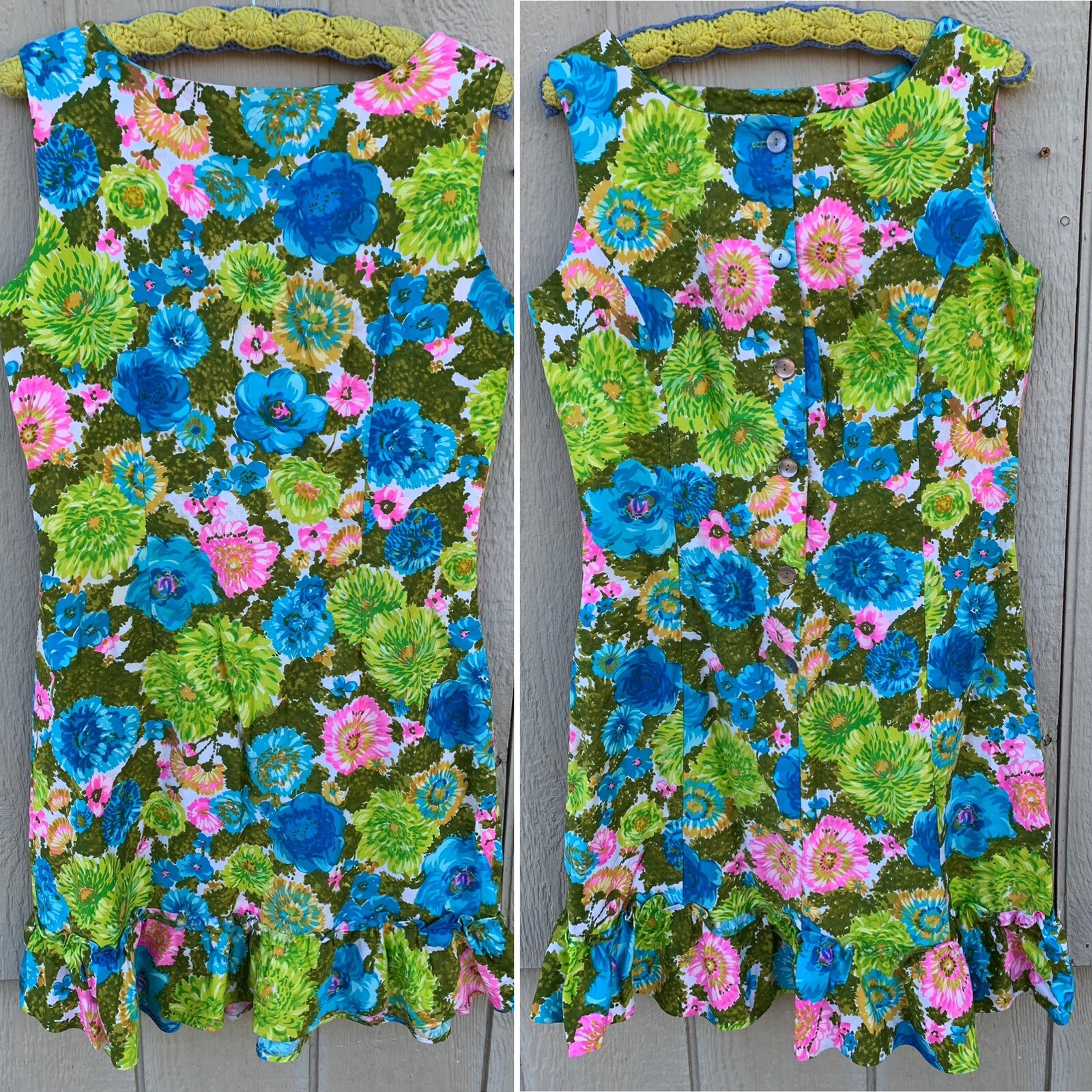 Vintage Dash About dress colorful floral sleeveless