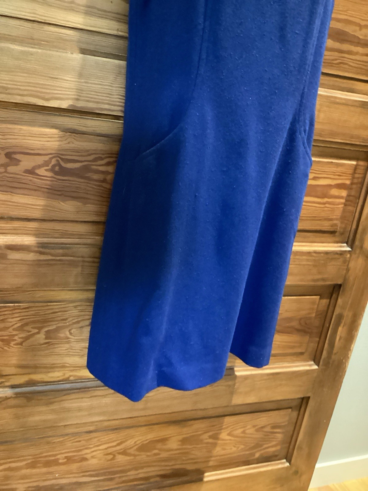 Vintage Majestic Blue Sleeveless Shift Dress Sz 18 Mod Gogo