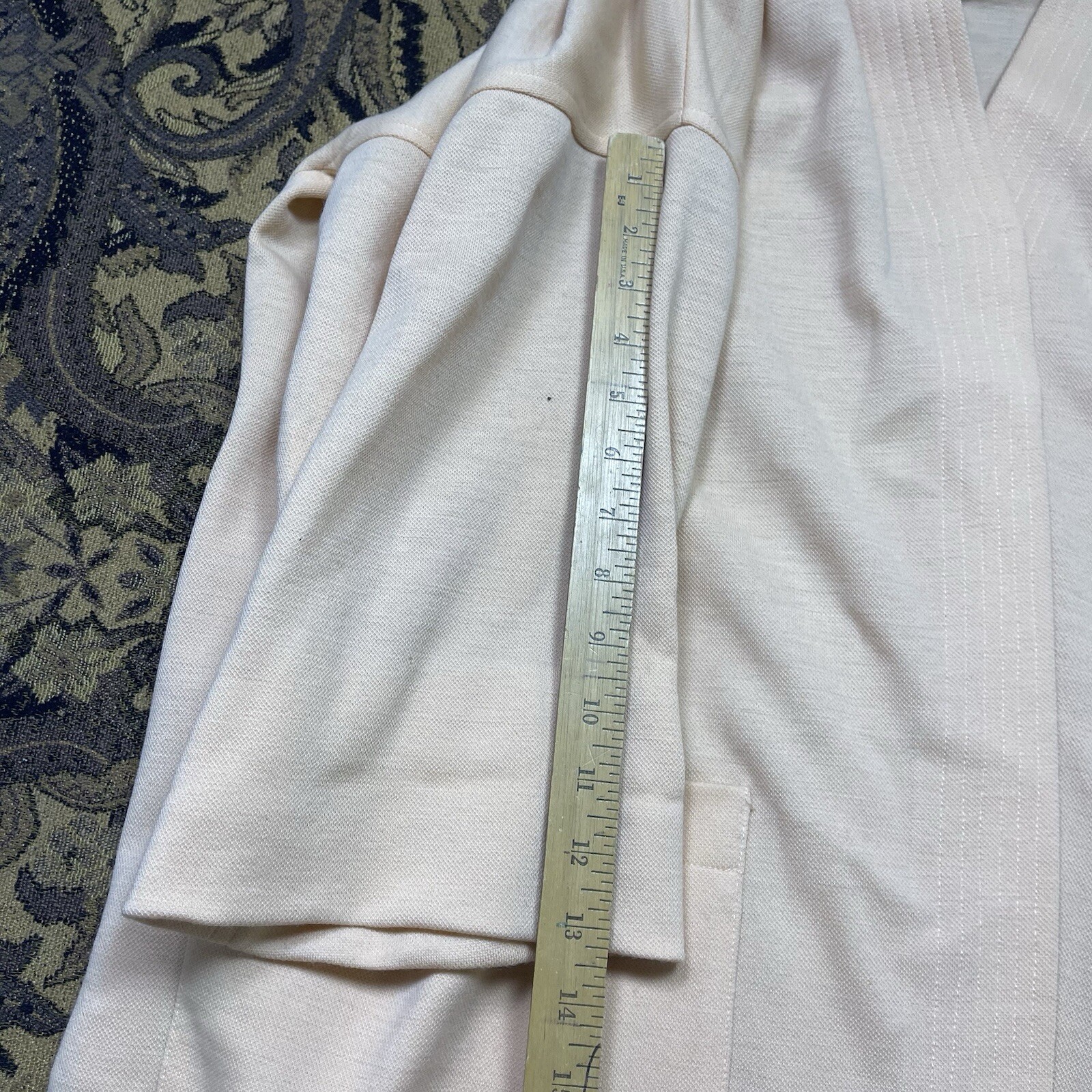 Vtg Sonia Rykiel Robe Peach Orange Woman’s One Size New Wool Made In France