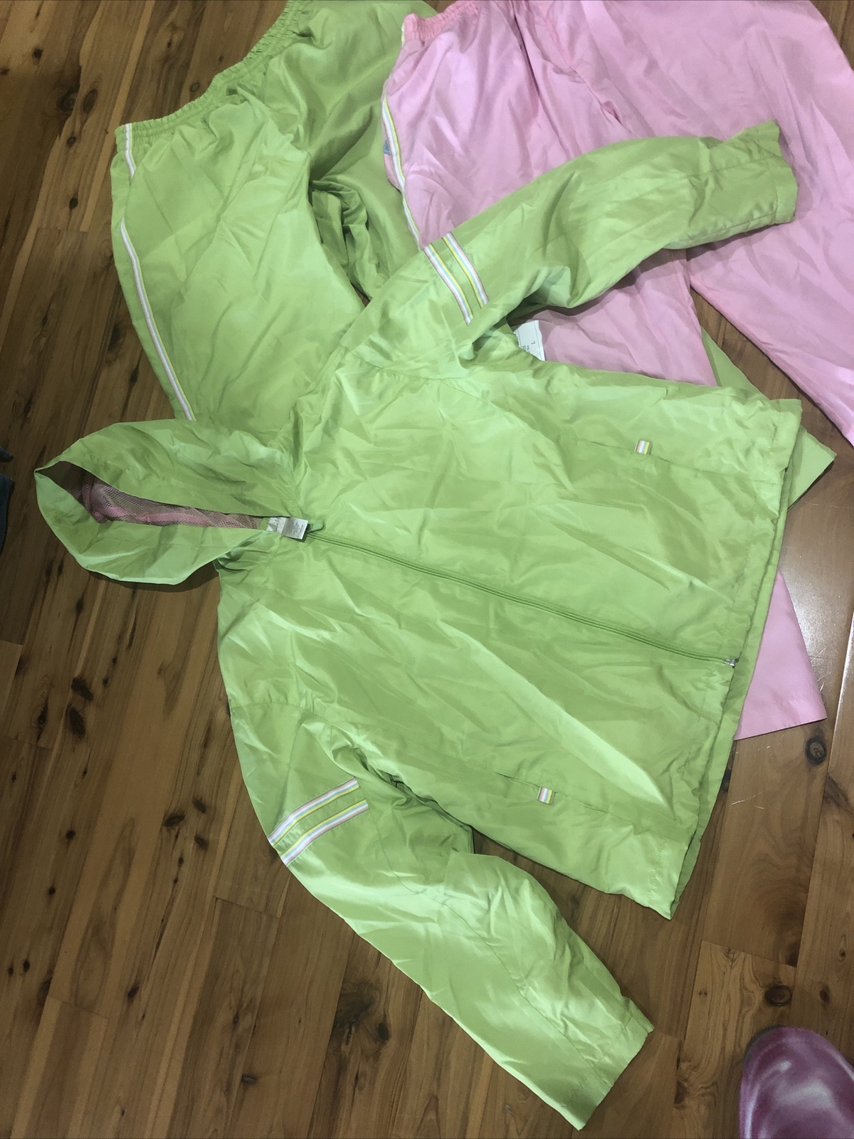 NEW Vtg Studio Works Windbreaker Nylon Jogging TRACK SUIT Jacket Pants Womens L