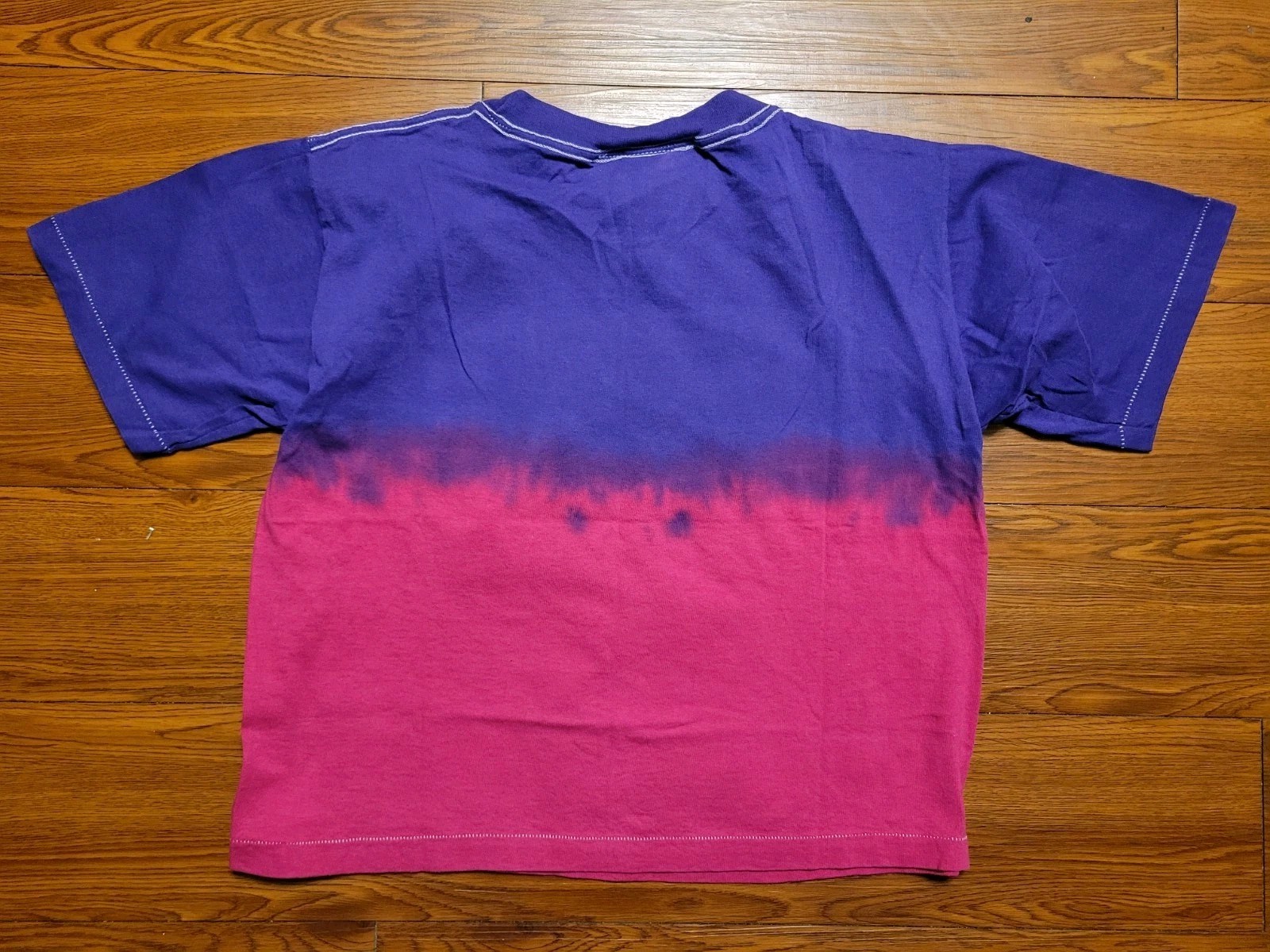 Vintage 90s Taz Daffy Tie Dye Cropped TShirt Sz Med Single Stitch Jerry Leigh