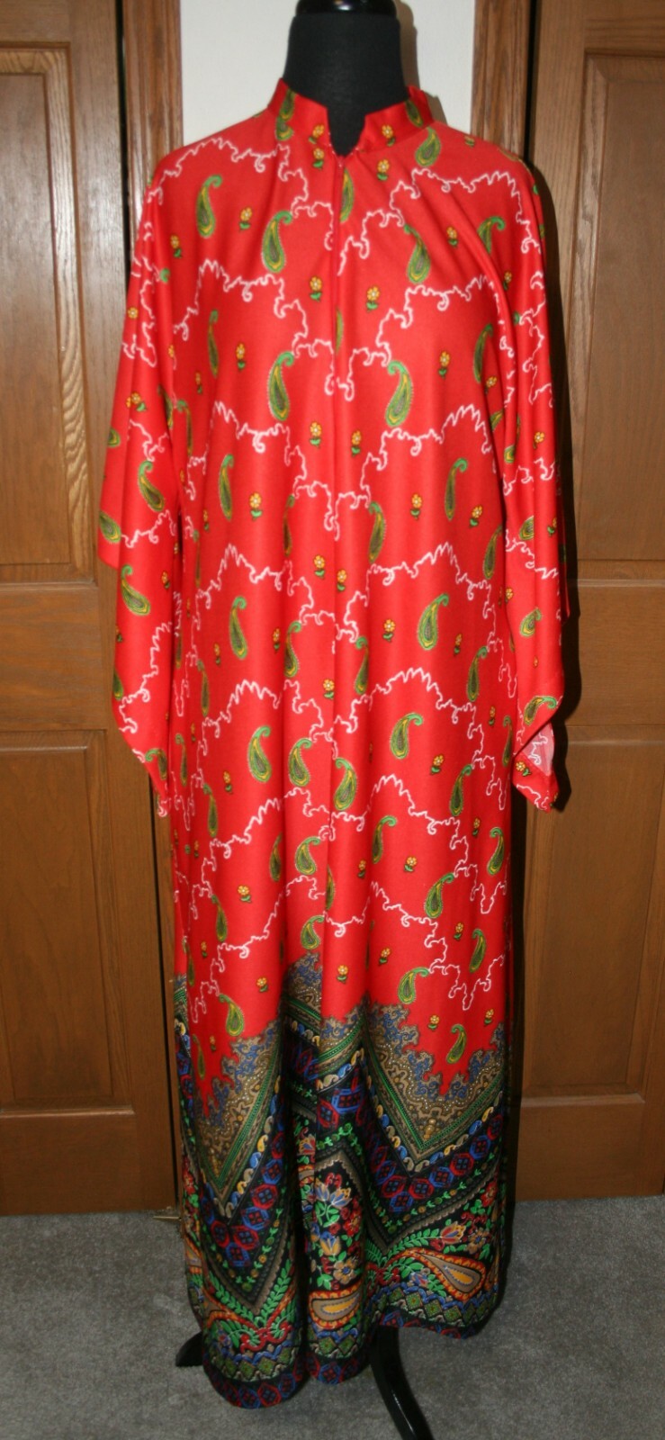 VTG Women’s RHAPSODY by Glazier-Chicago Maxi Dress Polyester MED GoGo RHODA
