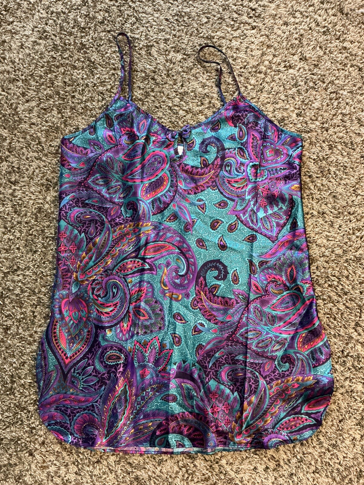 Vintage California Miss Lingerie Large Satin Fabric GUC