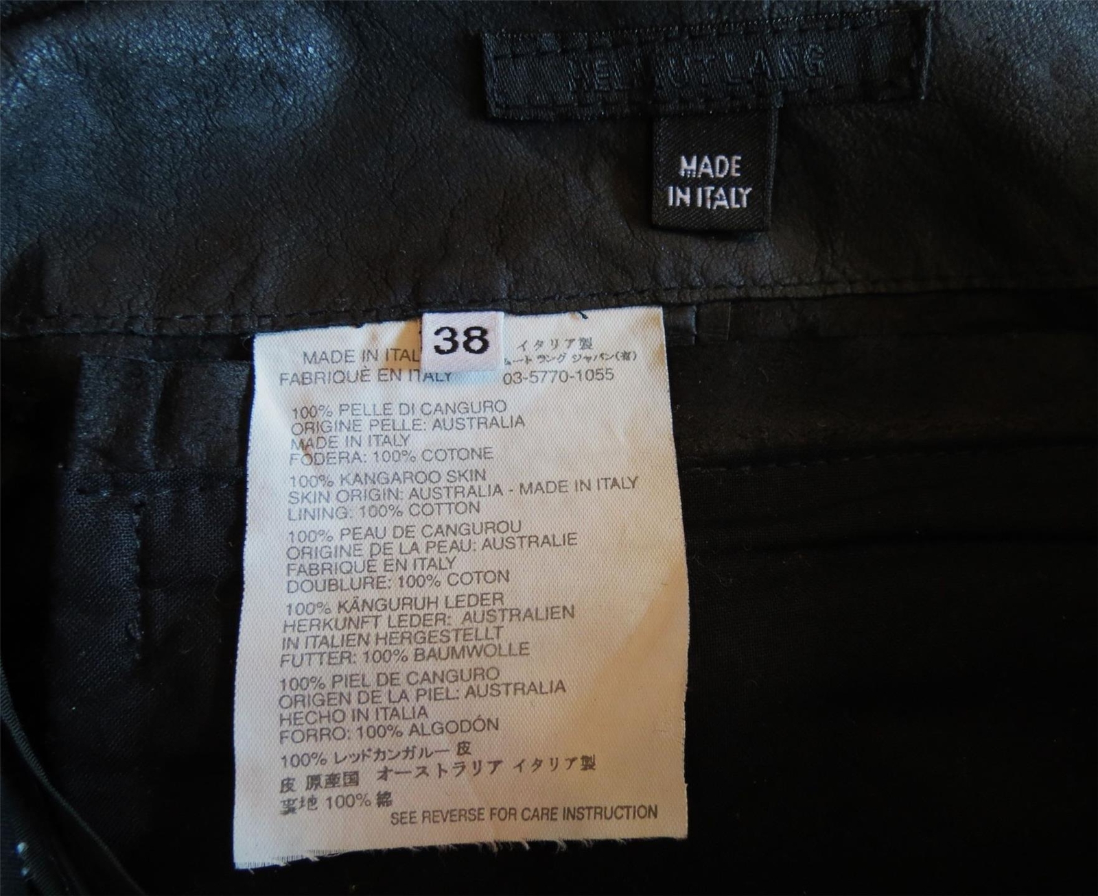 Helmut Lang black label Rare collectible Kangaroo leather pants size 38 US 2