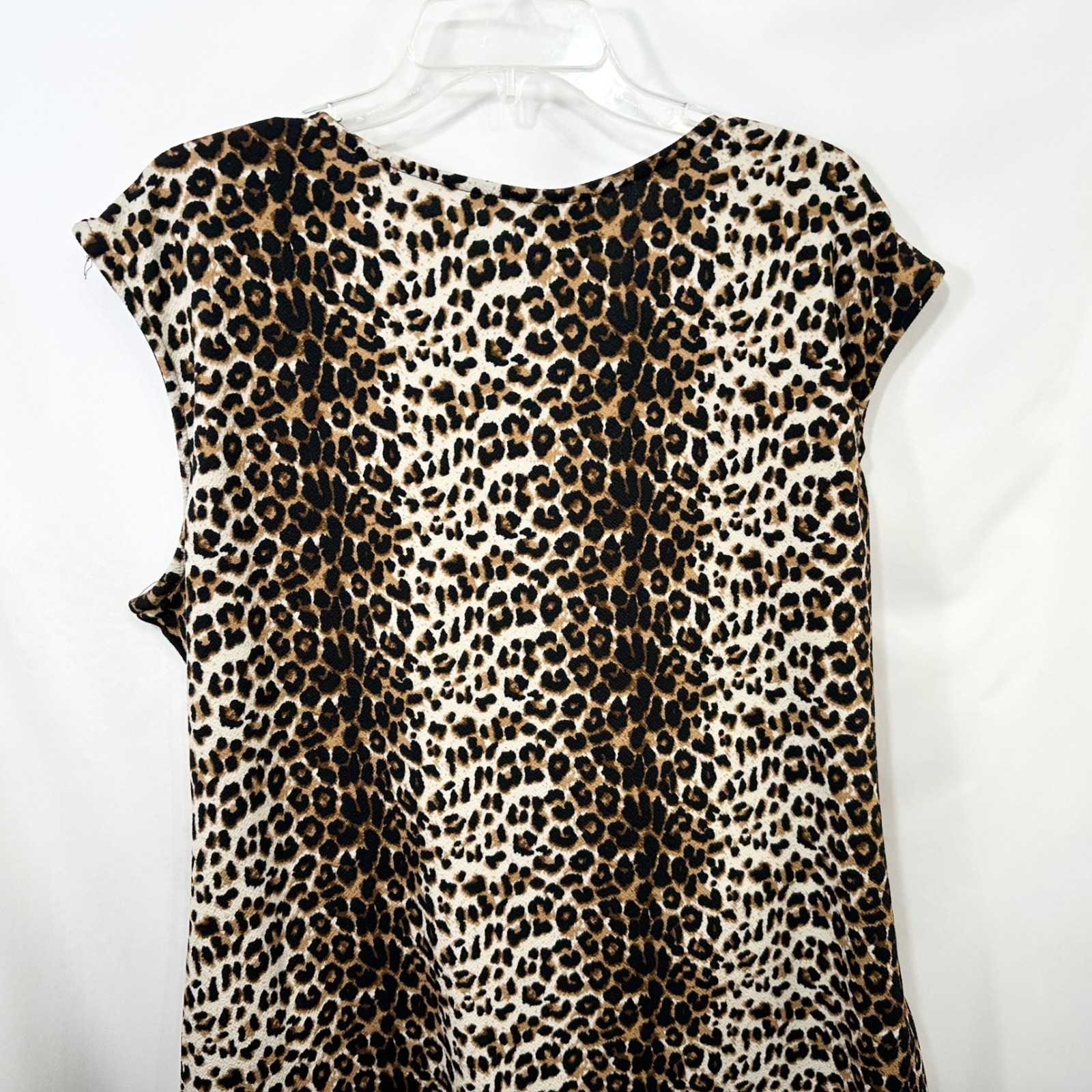Vamp Plus Size 3X Sheath Dress Leopard Print Ruched Surplice VTG Y2K Sexy 631