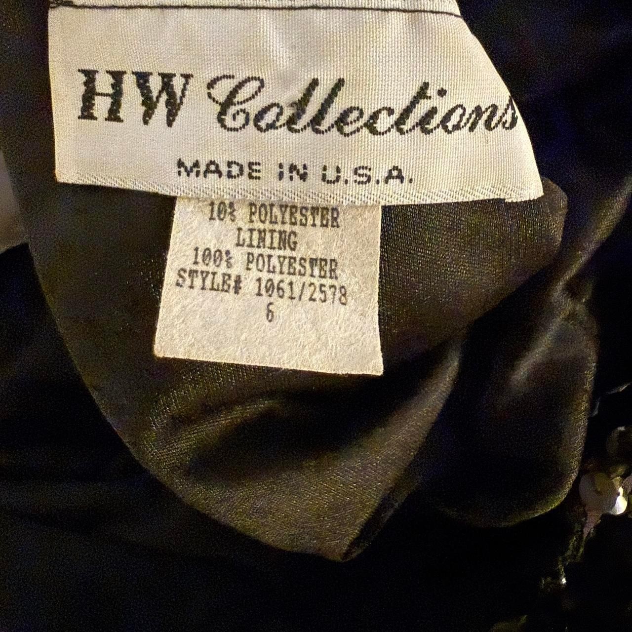 Vintage HW Collection Mock Neck Sequins Party Dress