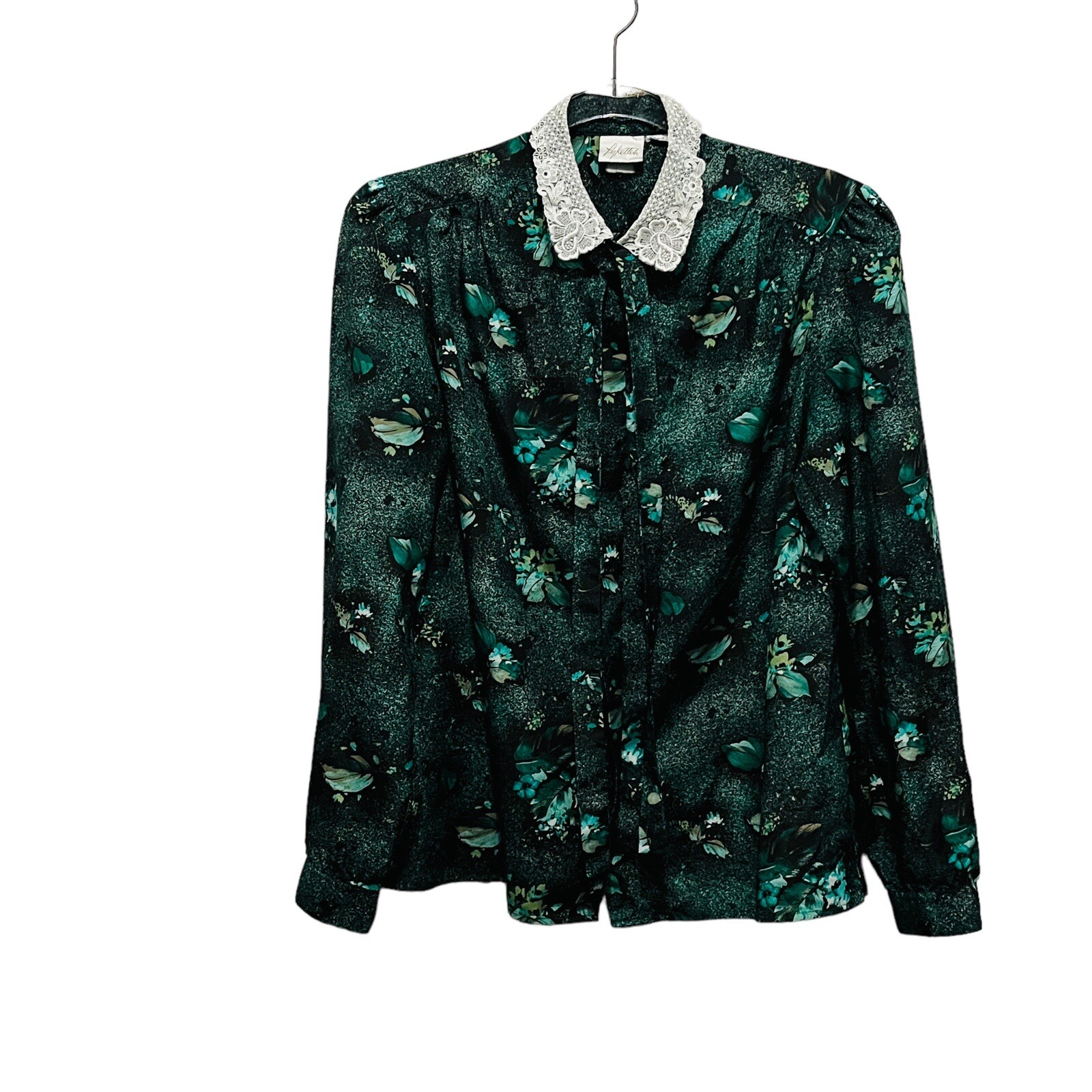 Pykette’s Secretary Blouse Women SZ M L Librarian Chic Vintage 9 to 5 Top Retro