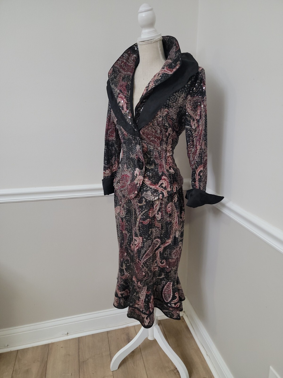 Women’s SONG & SUNG By Design Today’s Black and Blue Knit Jacket Size S