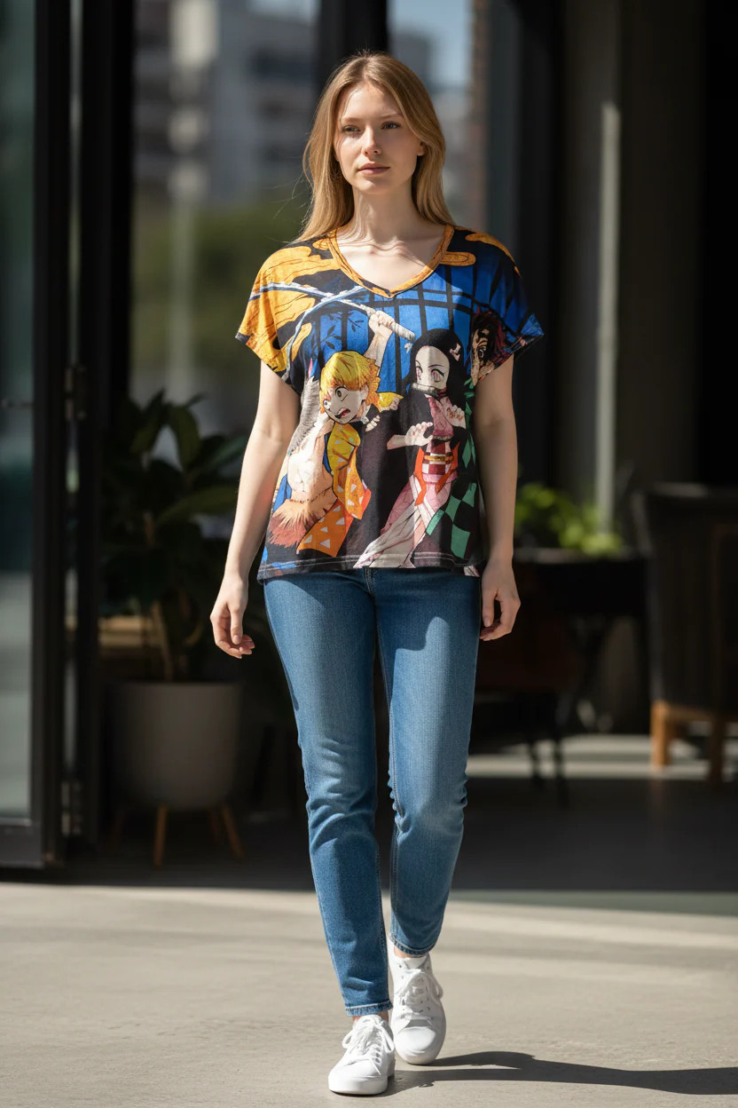 Demon Slayer Style Anime T-Shirt – Soft & Stylish Unisex Tee for Teens & Adults