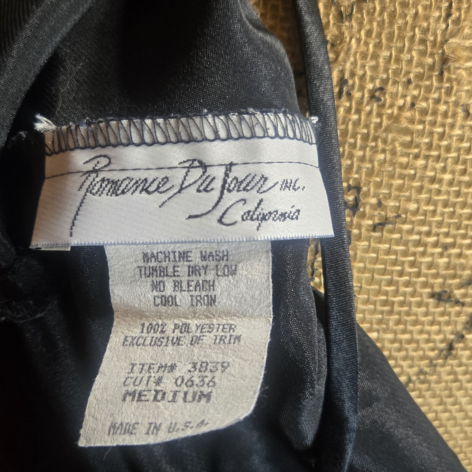 Romance Du Jour Inc California Black Lingerie/Slip