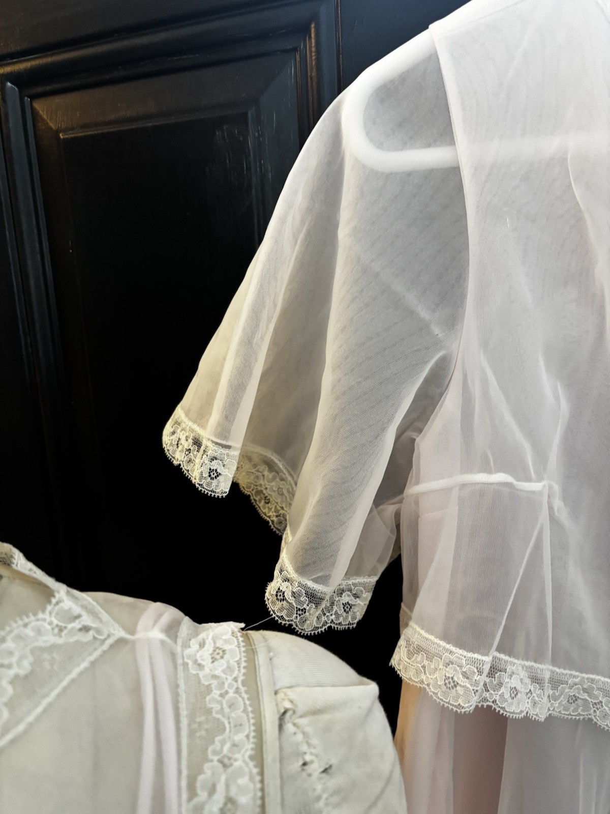 LAROS VTG WEDDING BELL PINK NIGHTGOWN, ROBE PEIGNOIR NEGLIGENCE Size S