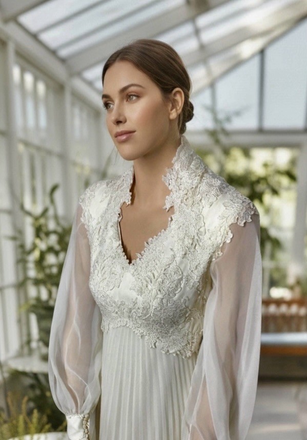 Vintage 1970s Y2K Wedding Gown Restored Handmade One of a kind Size 6 Beautiful